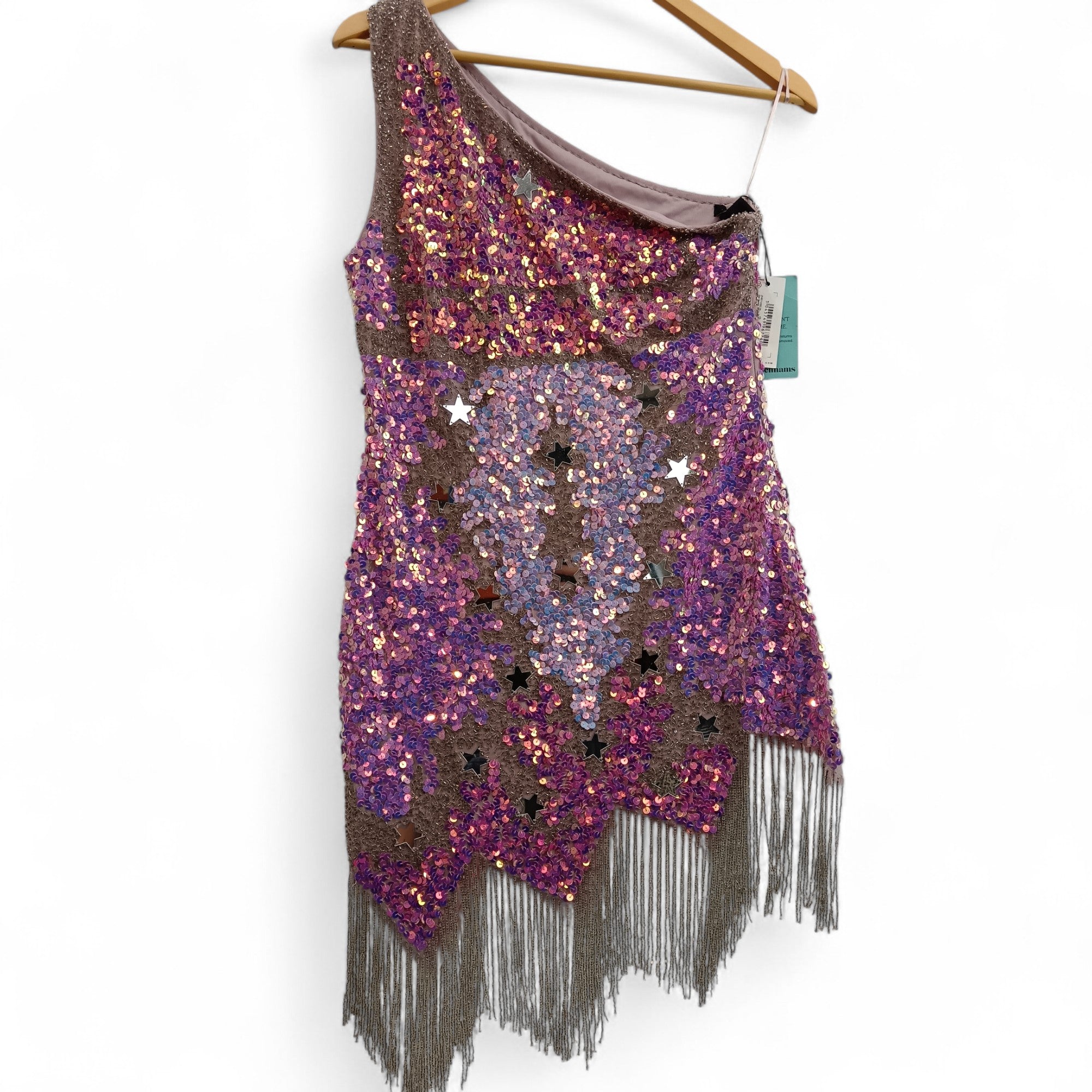 Front image for Nasty Gal Asymmetric Pink Multi Mini Dress UK 10 - Tags On- Womenswear | Pre-loved