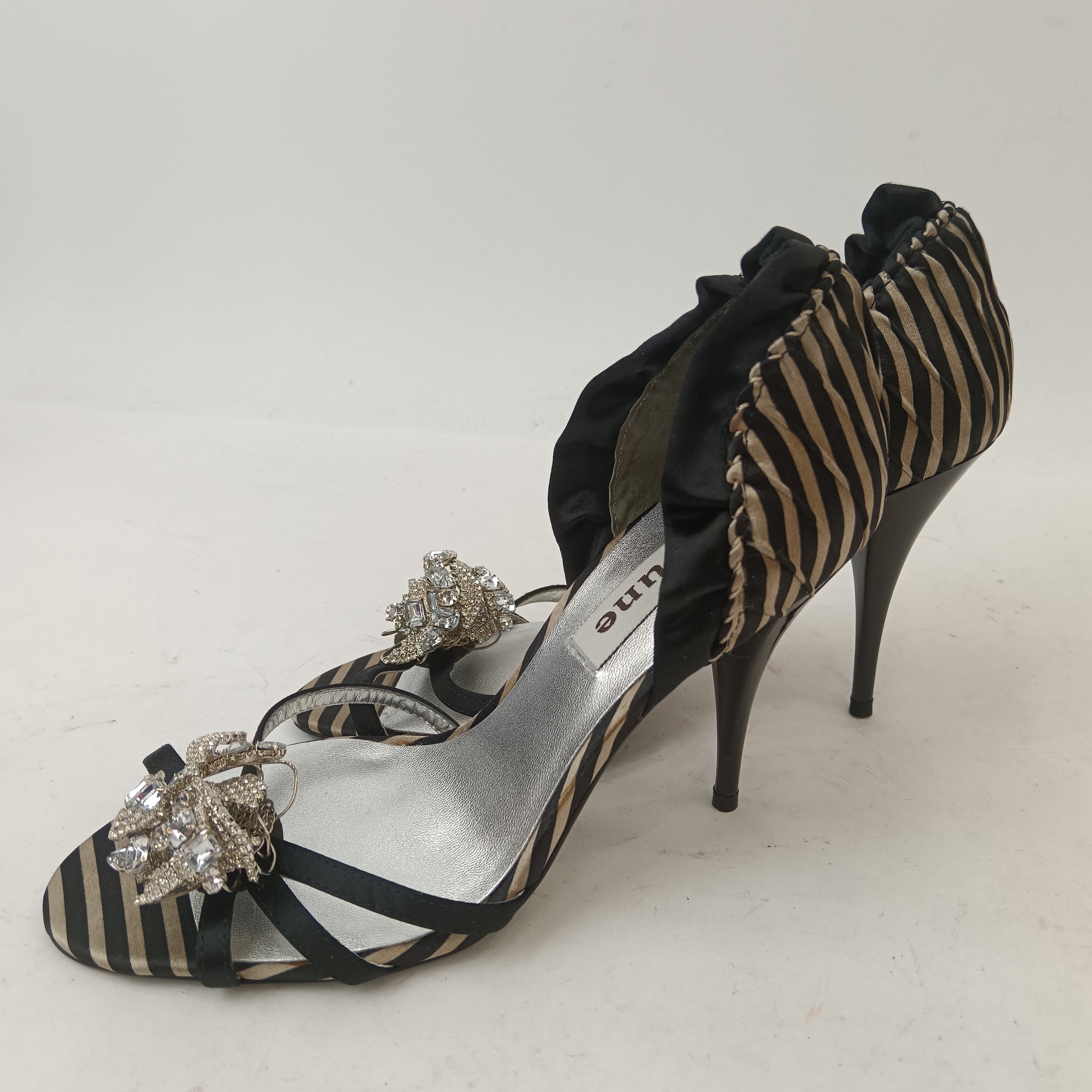 Side image for Dune Satin Zebra Print Women's Heels UK 3.5 Womenswear | Pre-loved