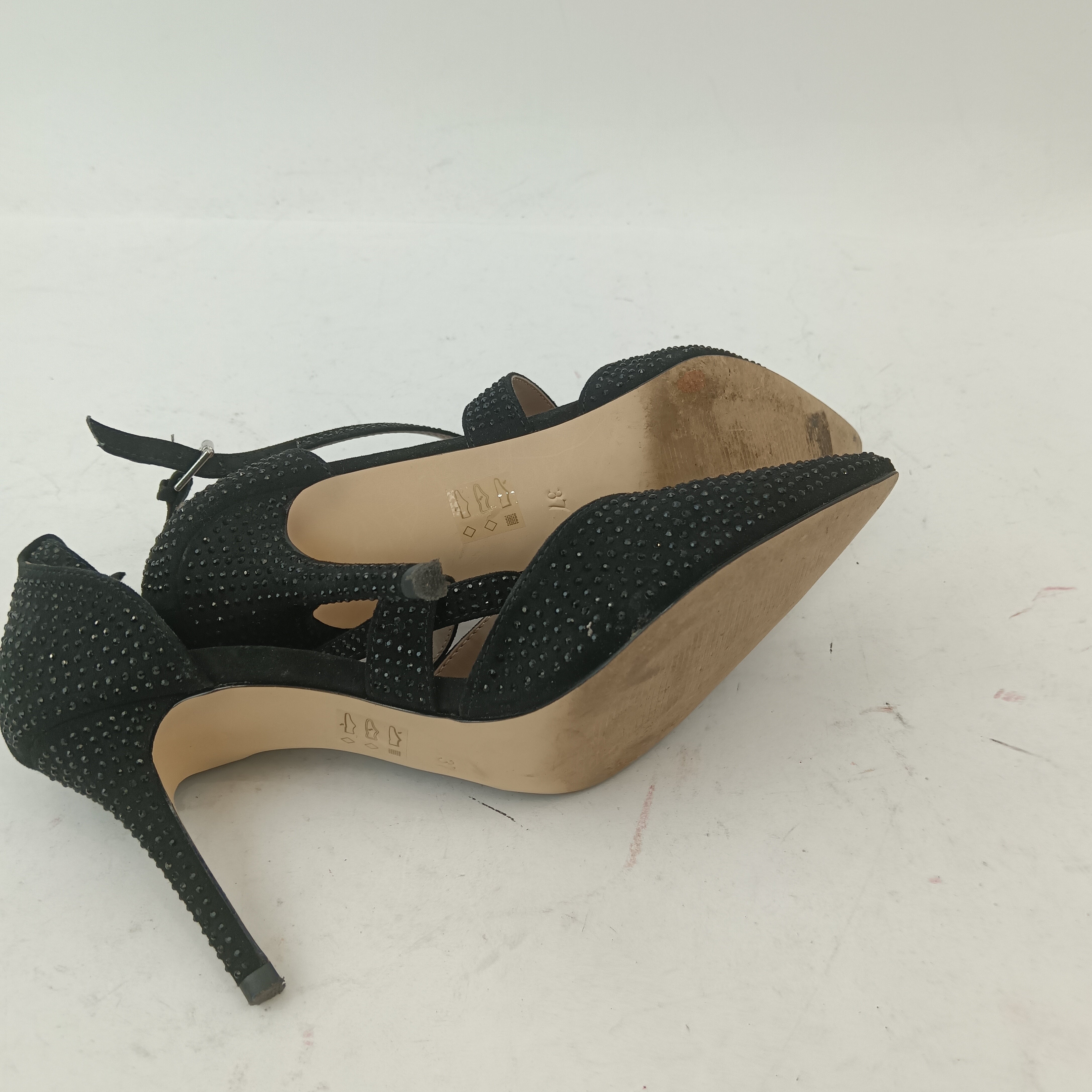 Back / side image for Carvela by Kurt Geiger Black Diamante Heels UK 4 Womenswear | Pre-loved