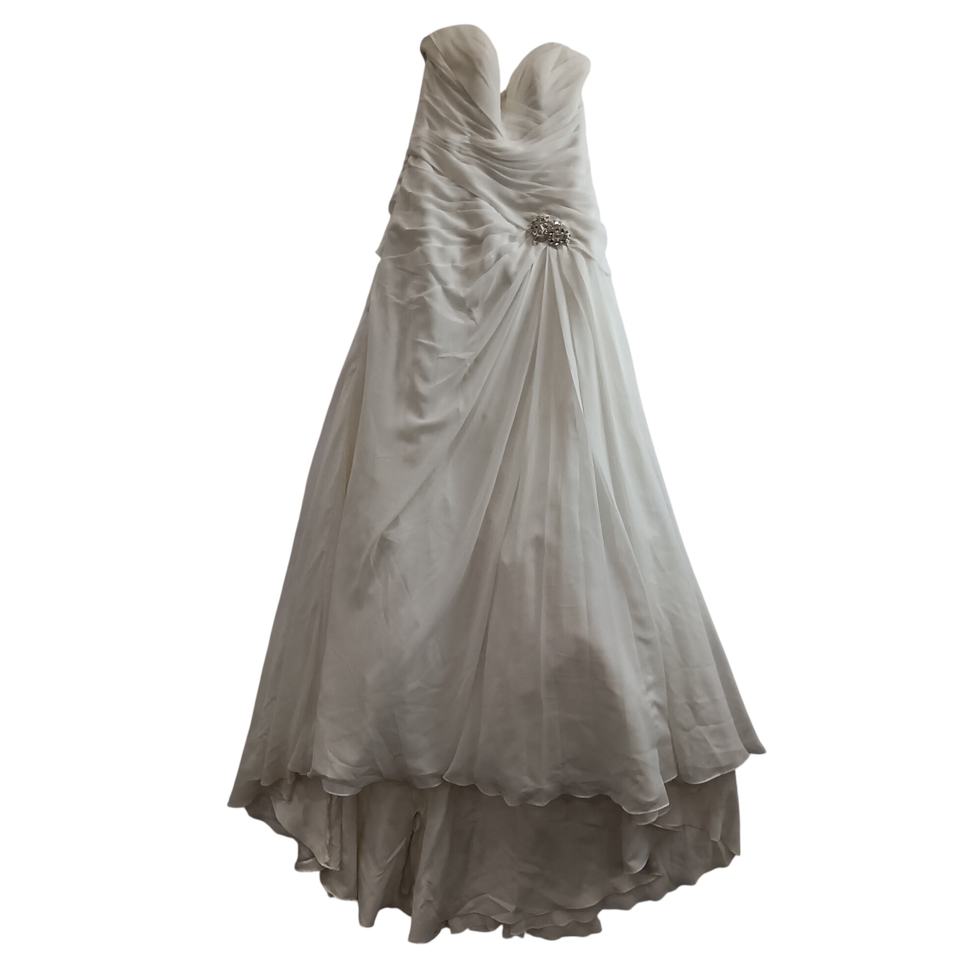 Front image for Viva Bride White Strapless Dress Corset Back UK 12 Womenswear | Pre-loved