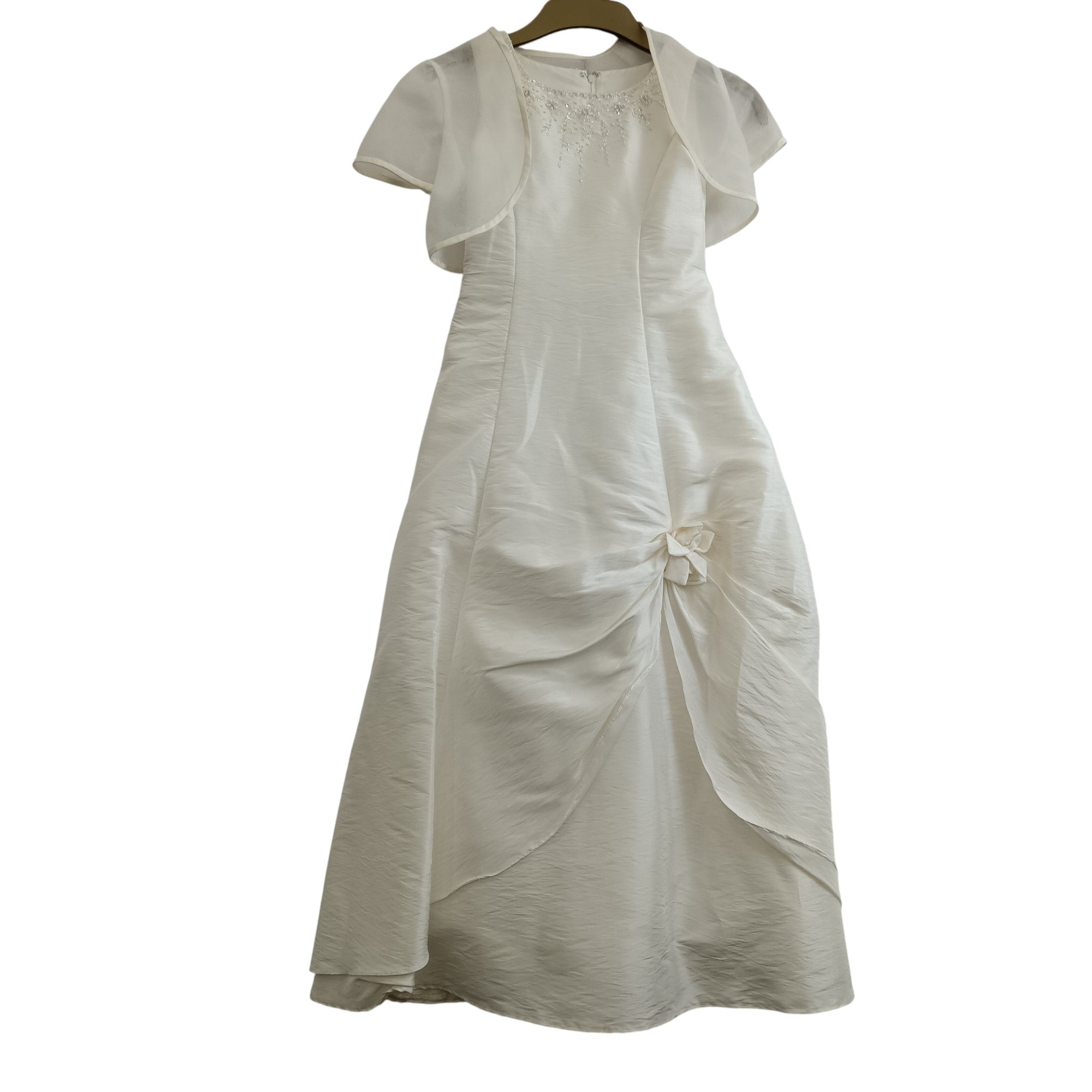 Front image for Beautiful Romantica Collections Wedding Dress With Bolero Size 10 Womenswear | Pre-loved