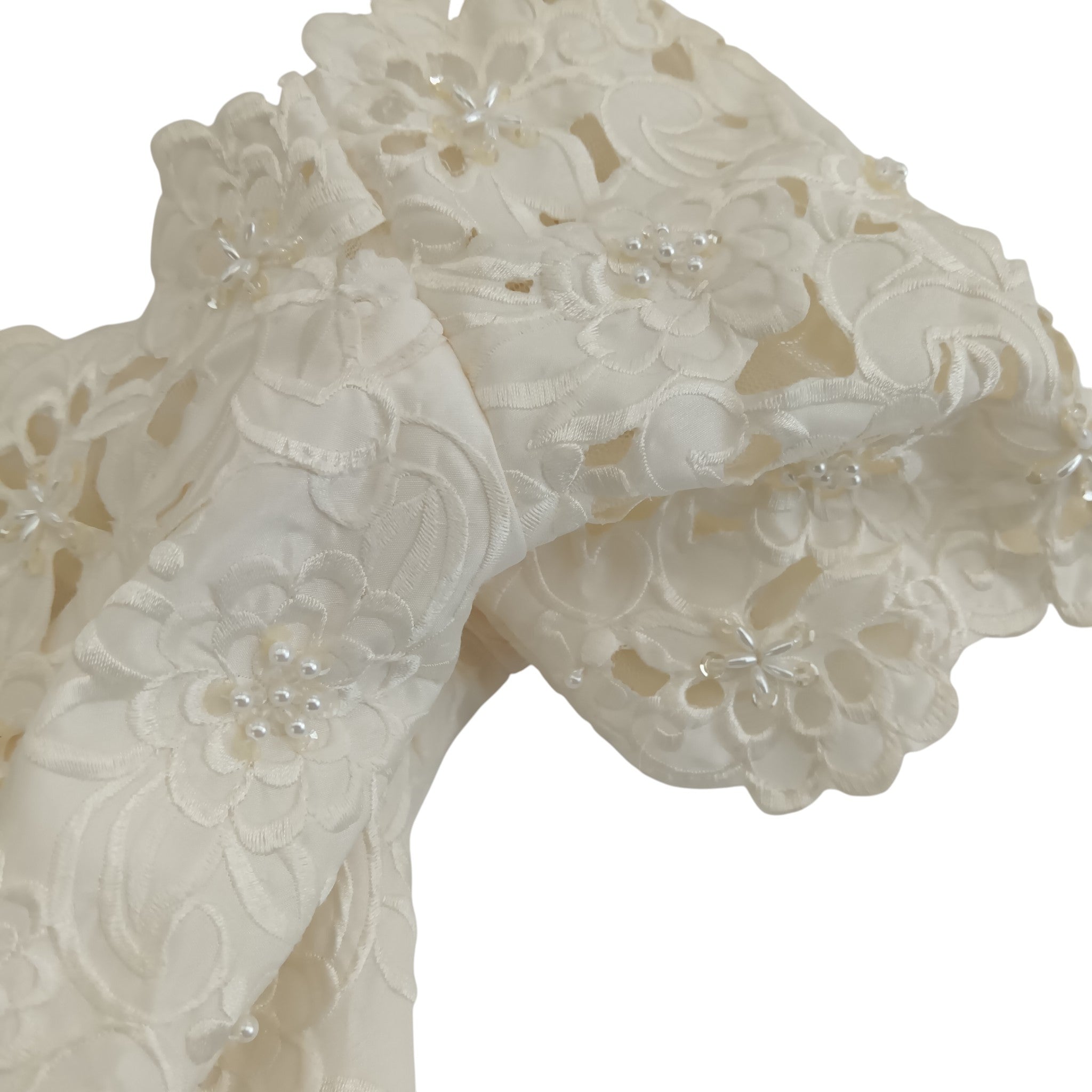Close up image for Beautiful Benjamin Roberts Hi-low Wedding Dress UK Medium Womenswear | Pre-loved