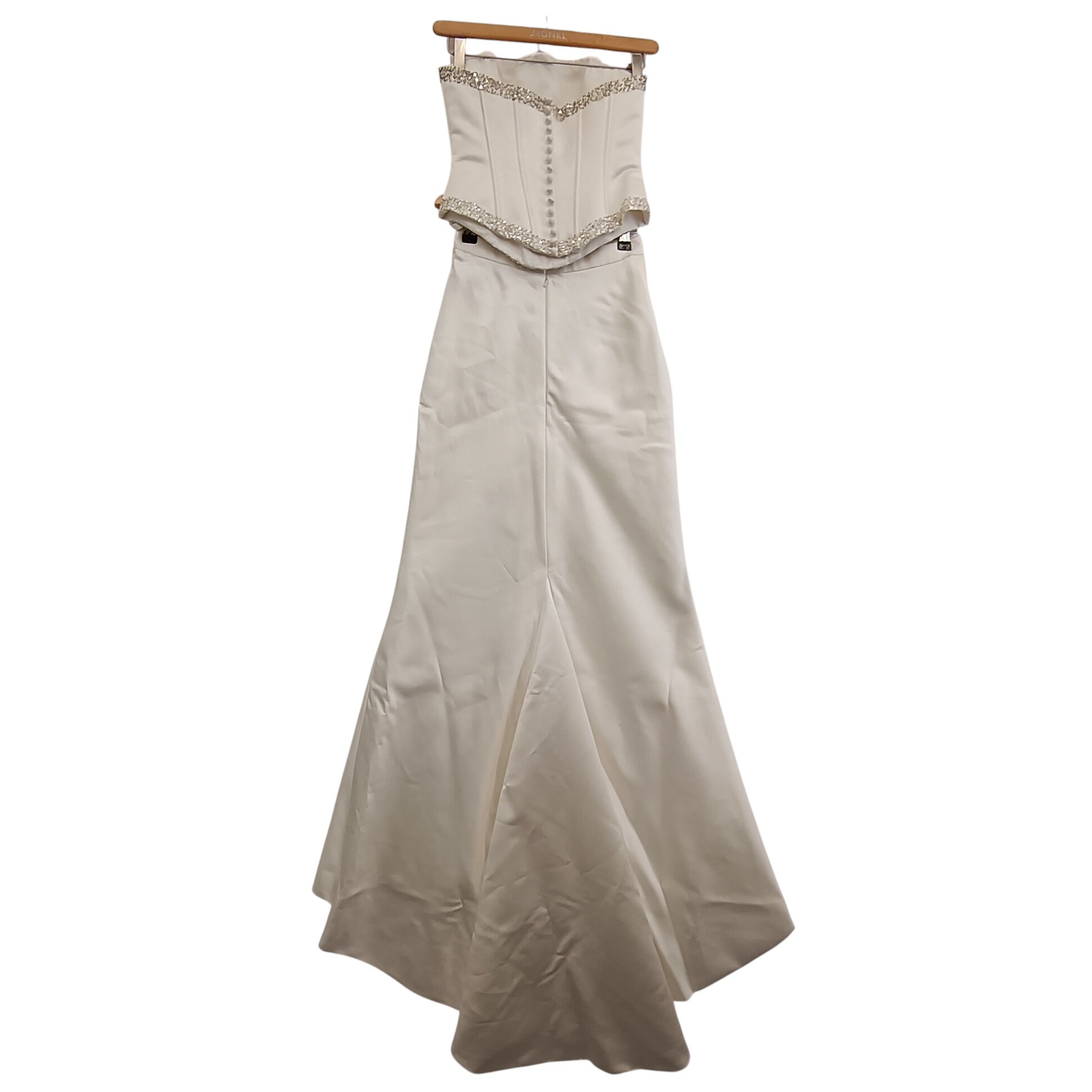 Back imager for Folio Tracy Connop White Wedding Dress 2 Pieces Size 10 Womenswear | Pre-loved