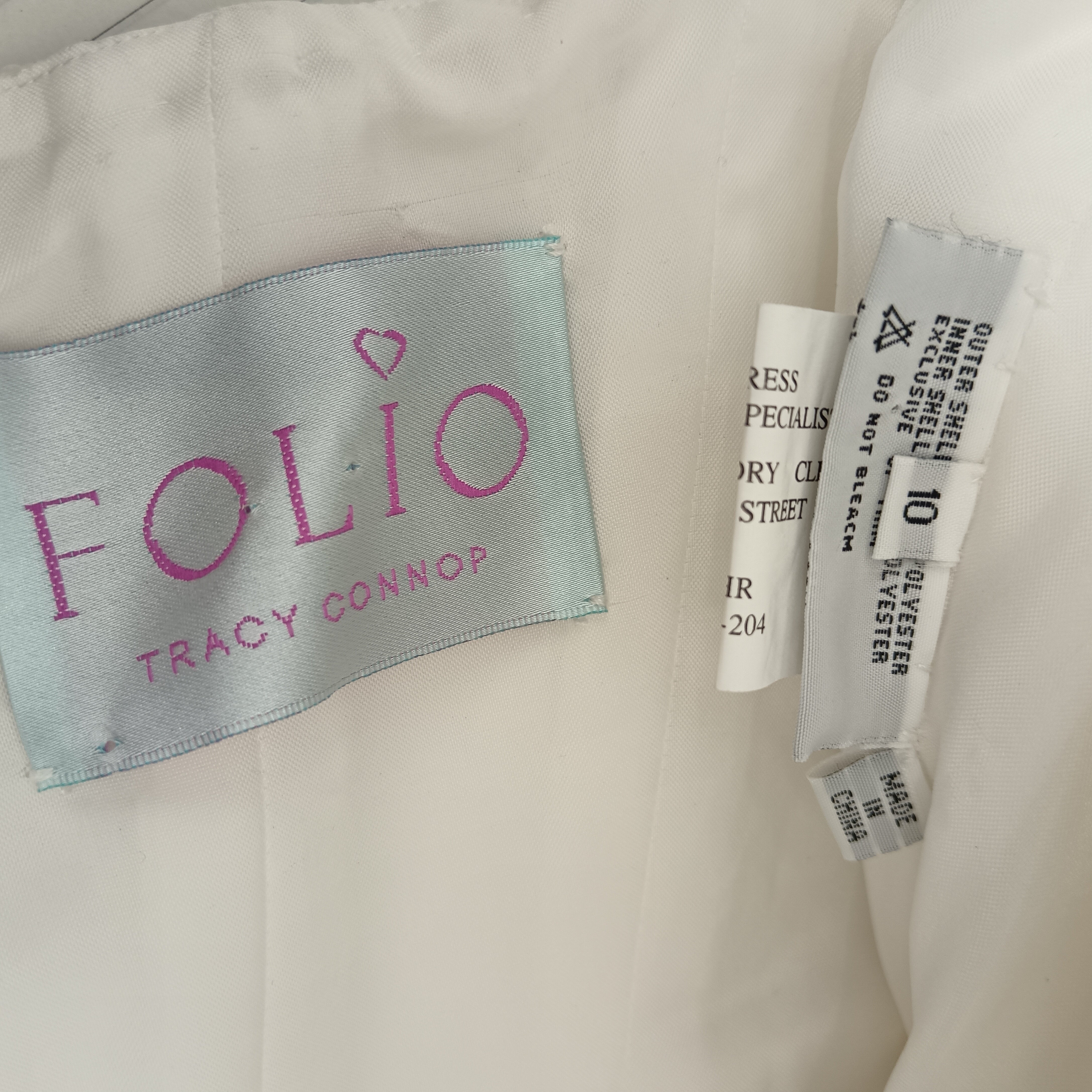 Folio Tracy Connop White Wedding Dress 2 Pieces Size 10 Womenswear | Pre-loved