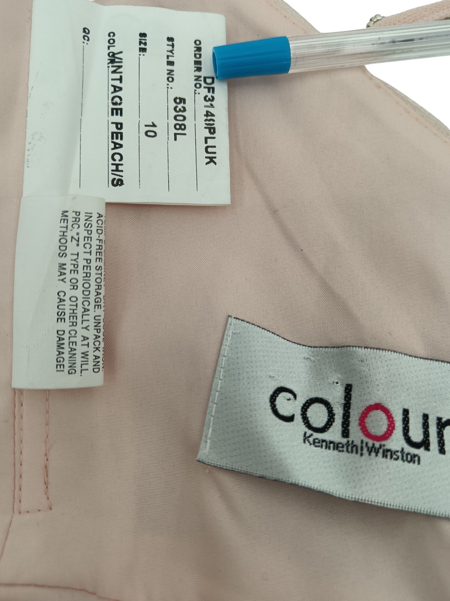 Brand and product info image for Kenneth Winston Vintage Peach Colour Dress  UK 10- Tags On- Womenswear | Pre-loved