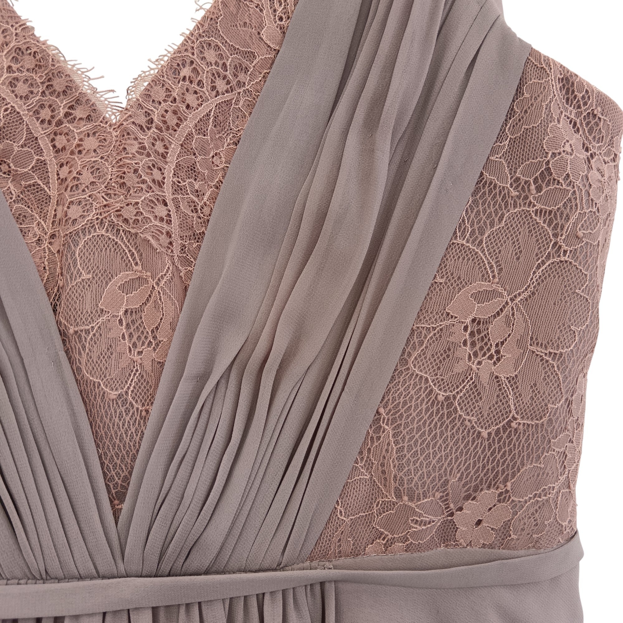 Close up image for Angel Bridesmaids Long Dress In Vintage Rose Colour UK 14- Tags On- Womenswear | Pre-loved