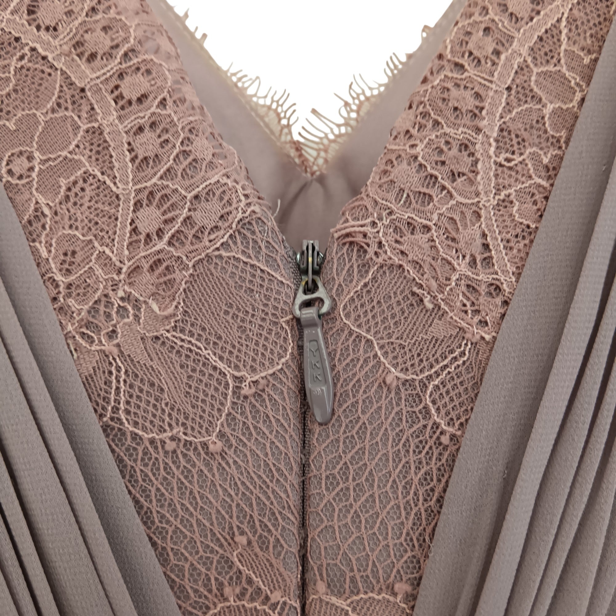 Close up image for Angel Bridesmaids Long Dress In Vintage Rose Colour UK 14- Tags On- Womenswear | Pre-loved