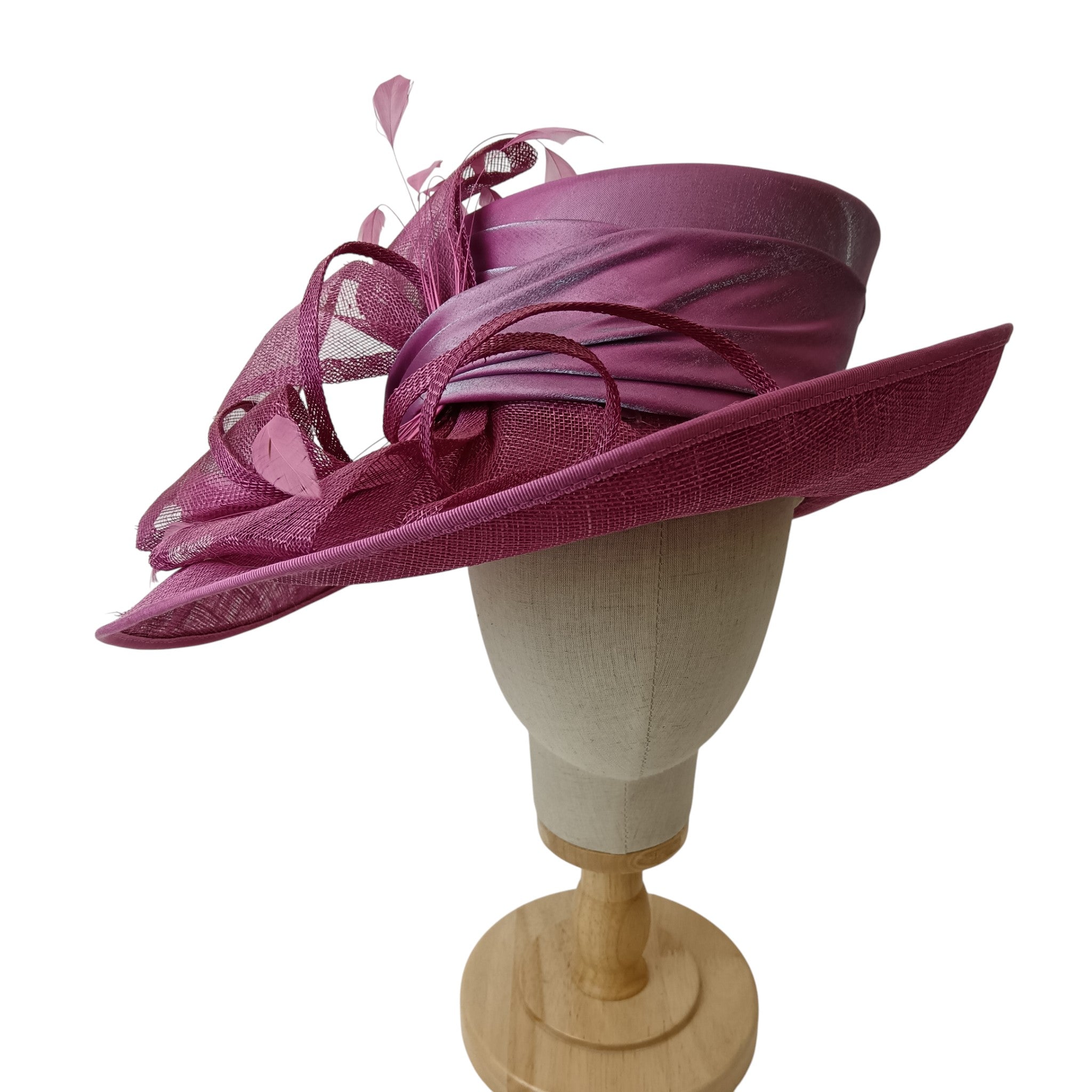 Front image for Failsworth Ladies Purple Special Occasion Wedding Hat Womenswear | Pre-loved