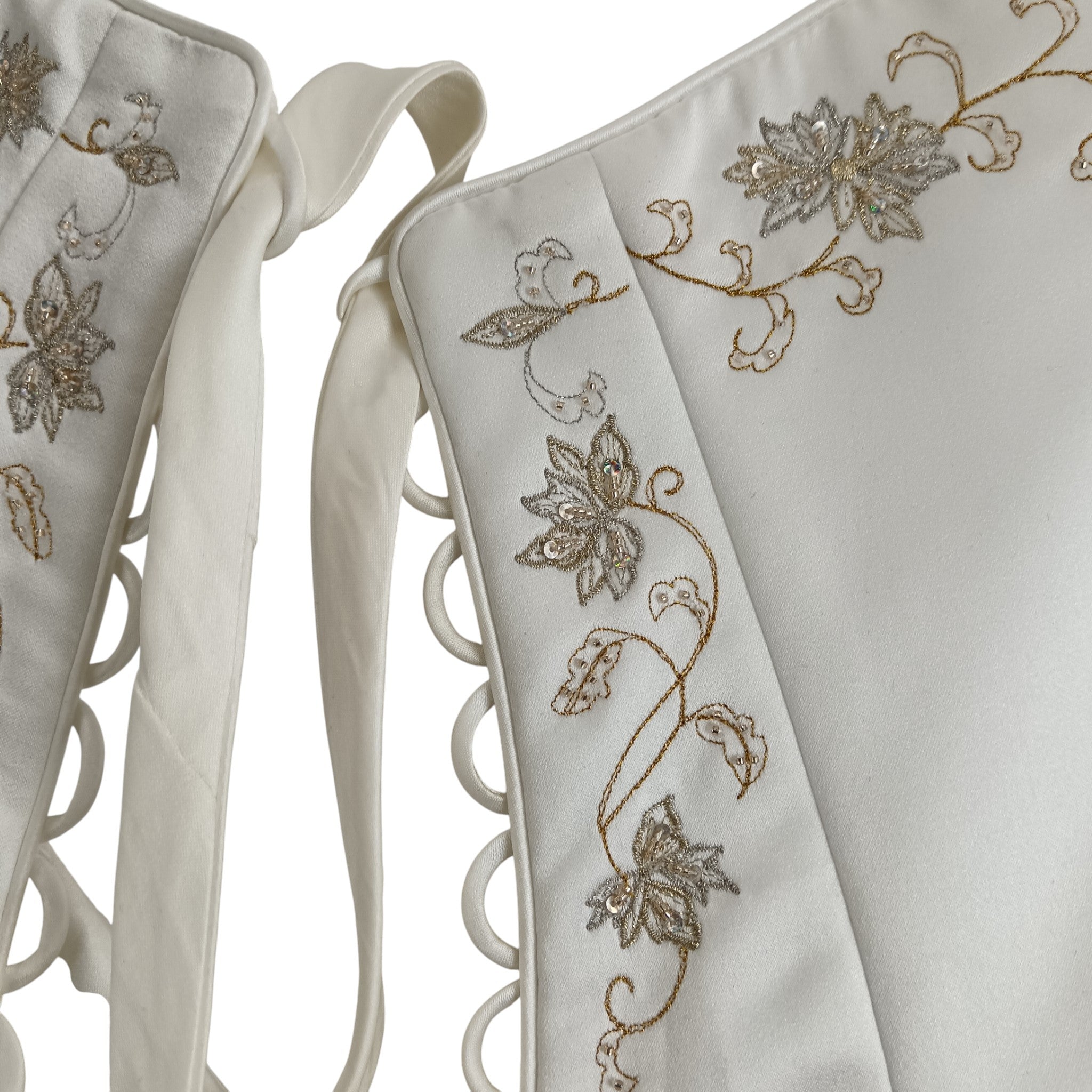 Close up back image for Maggie Sottero Wedding Dress White Strapless Embellished UK 12- Womenswear | Pre-loved