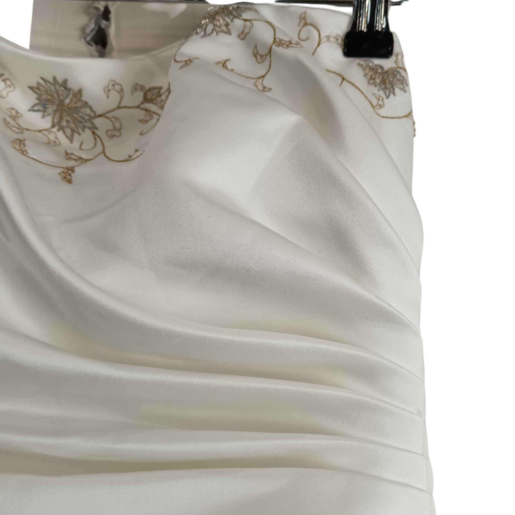 Close up top image for Maggie Sottero Wedding Dress White Strapless Embellished UK 12- Womenswear | Pre-loved