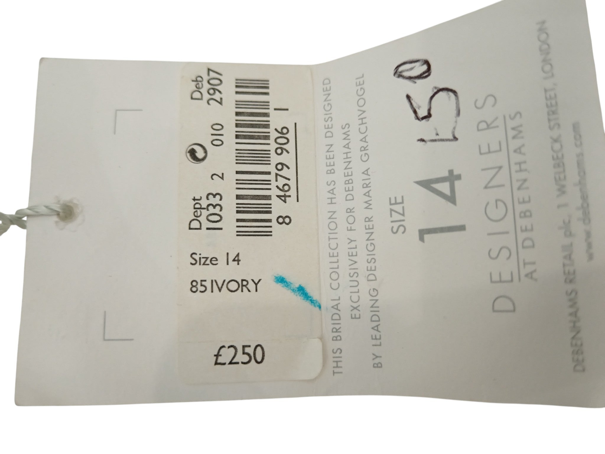 Brand and product info label info image for Debenhams Collection Ivory Wedding Tulle Skirt UK 14 Womenswear | Pre-loved  