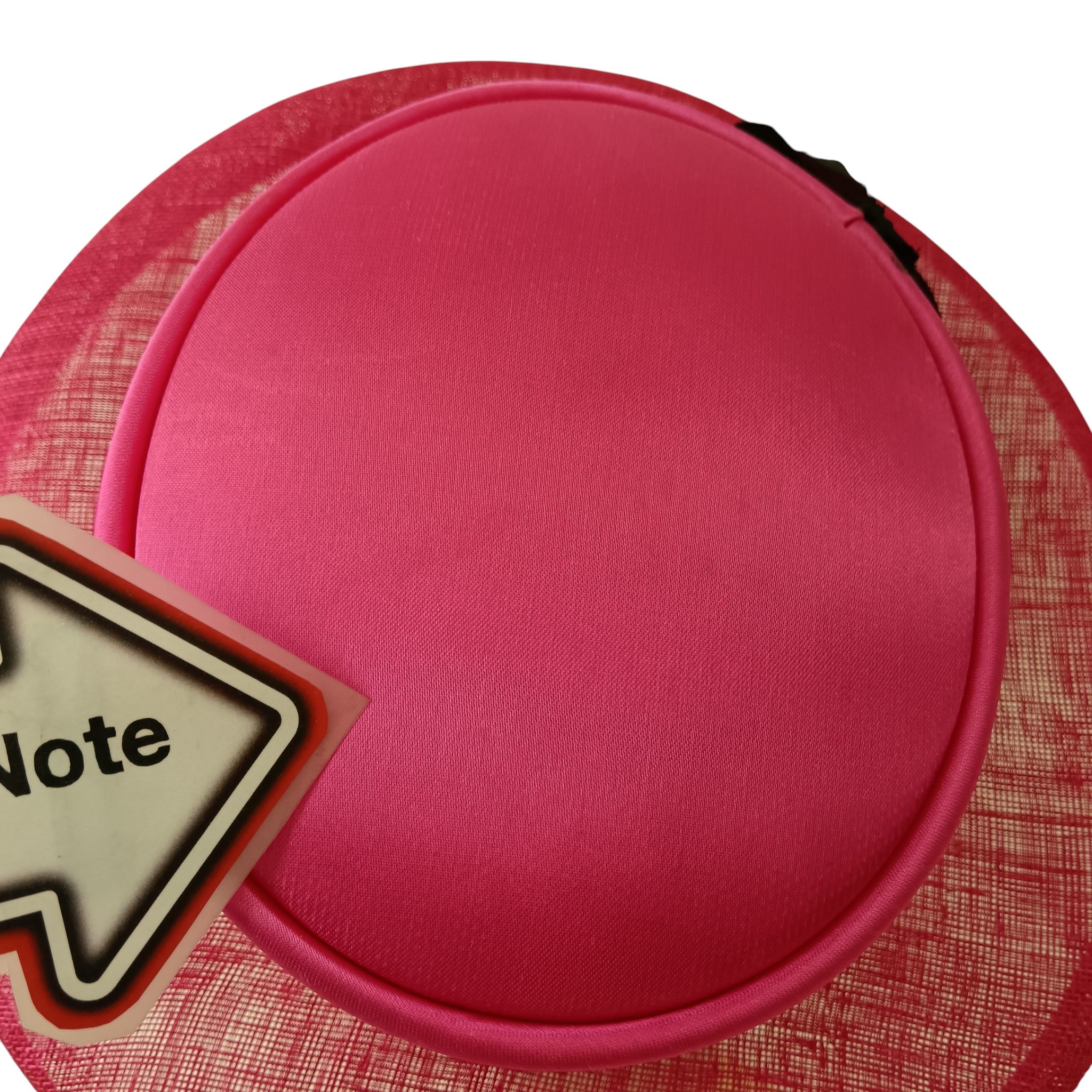 Close up and condition image for Whiteley Fuchsia With Black Rose Detail Special Occasion Wedding Hat Womenswear | Pre-loved