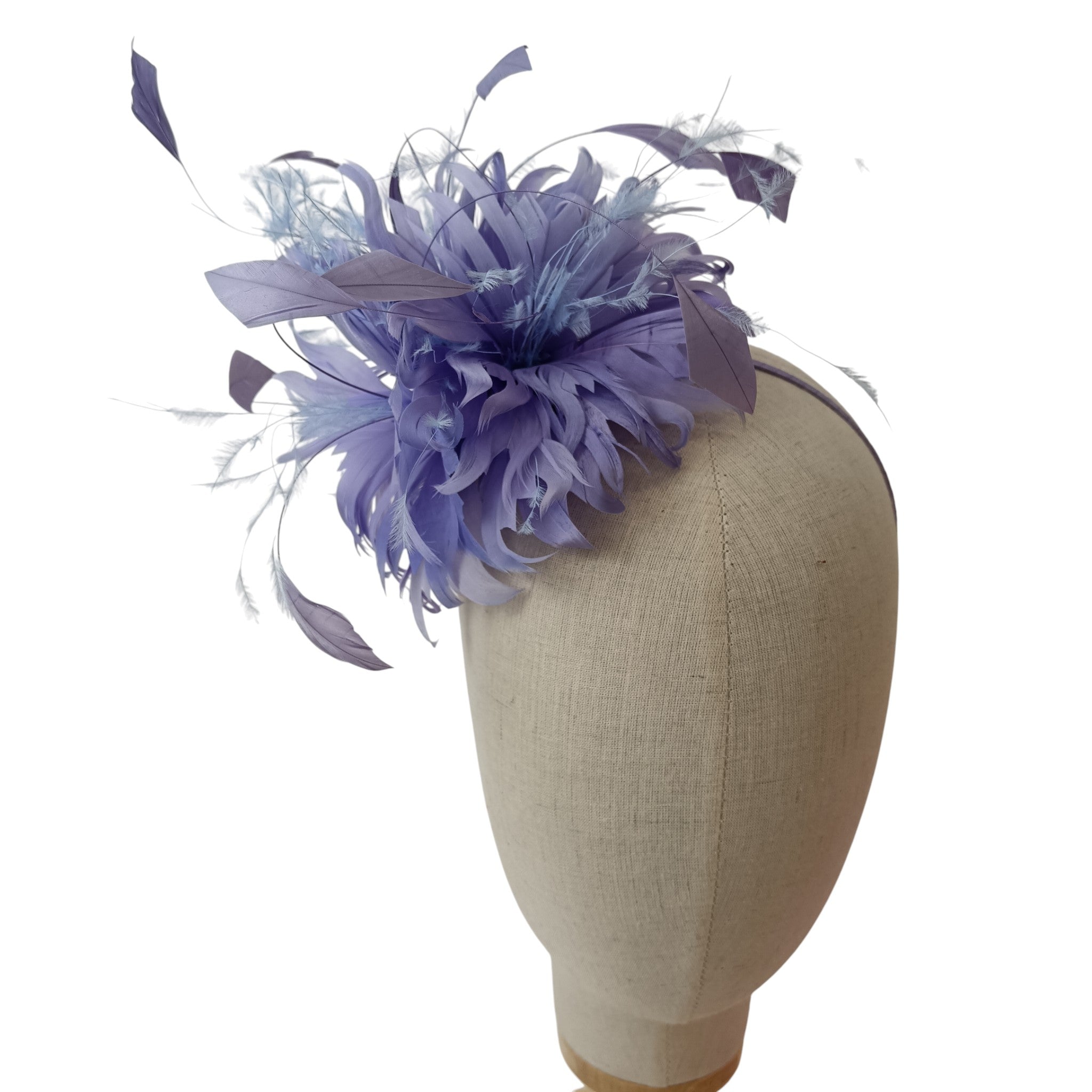 Front image for Jacques Vert Lilac Feathers Special Occasion Wedding Fascinator Womenswear | Pre-loved