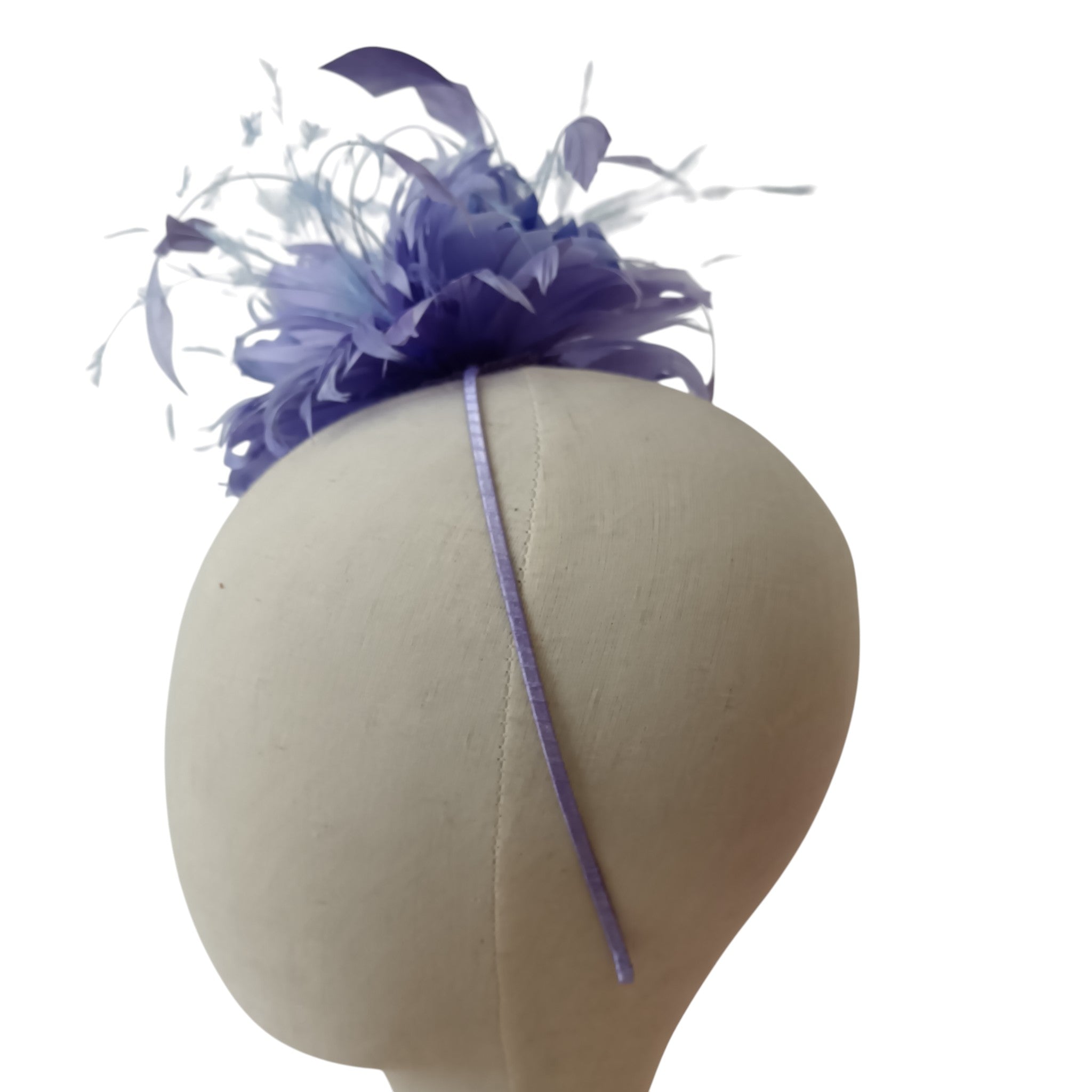 Side image for Jacques Vert Lilac Feathers Special Occasion Wedding Fascinator Womenswear | Pre-loved