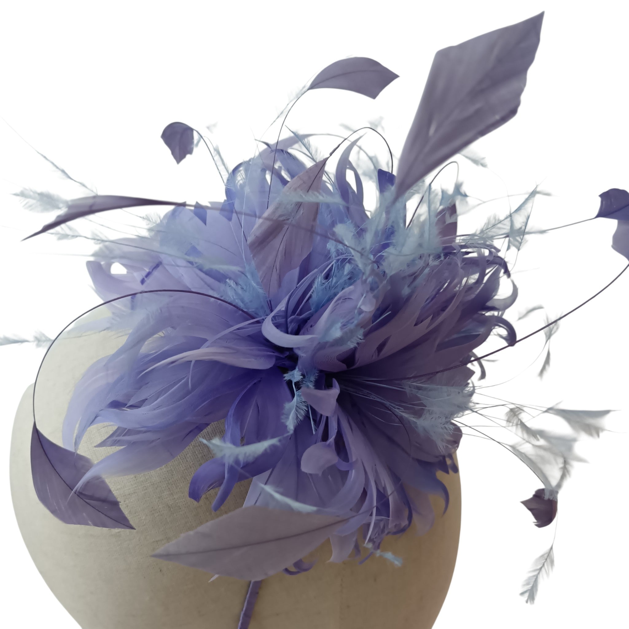 Close up image for Jacques Vert Lilac Feathers Special Occasion Wedding Fascinator Womenswear | Pre-loved