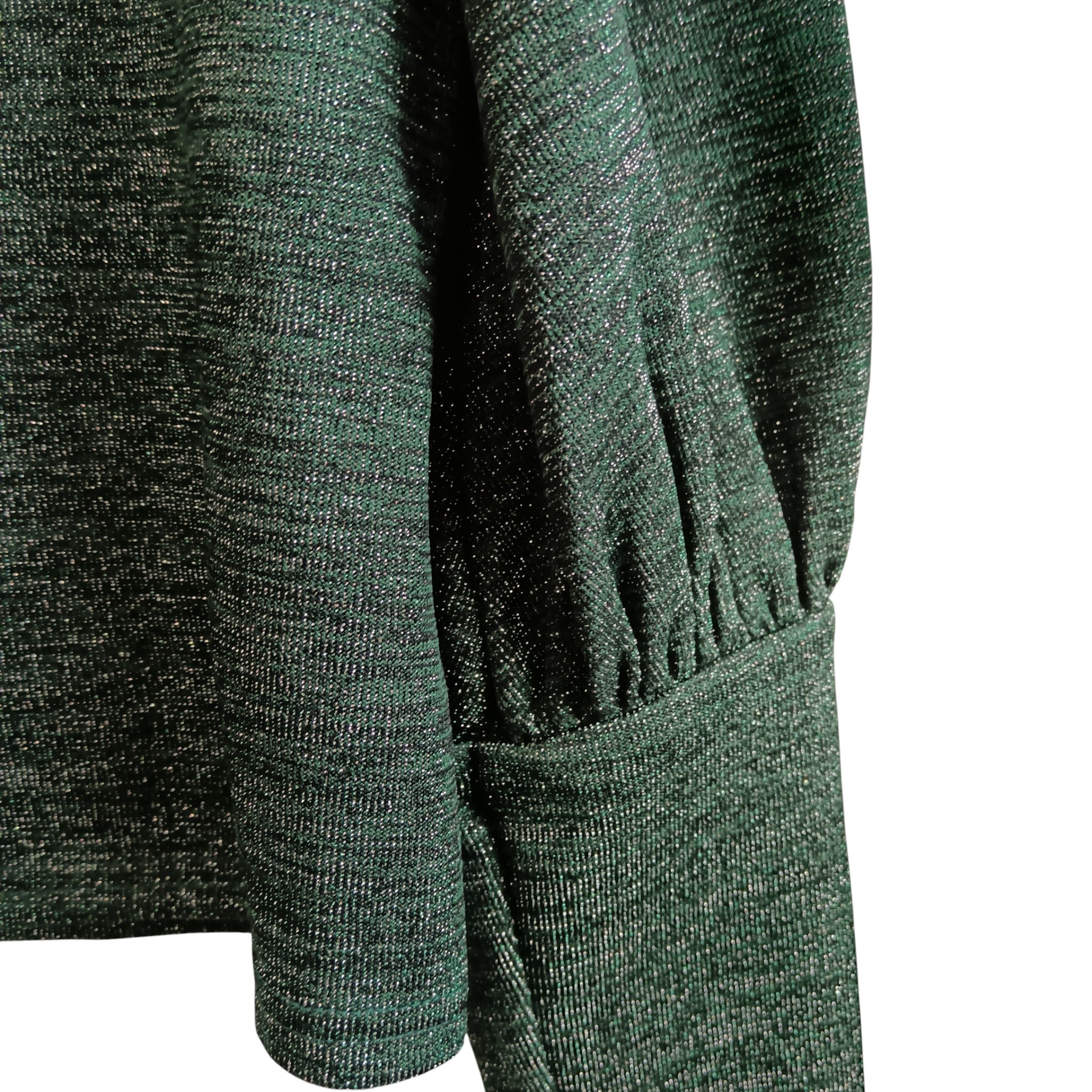 Close up image for Traffic People Bottle Green Sparkly Women's Top UK L- Tags On - Womenswear | Pre-loved