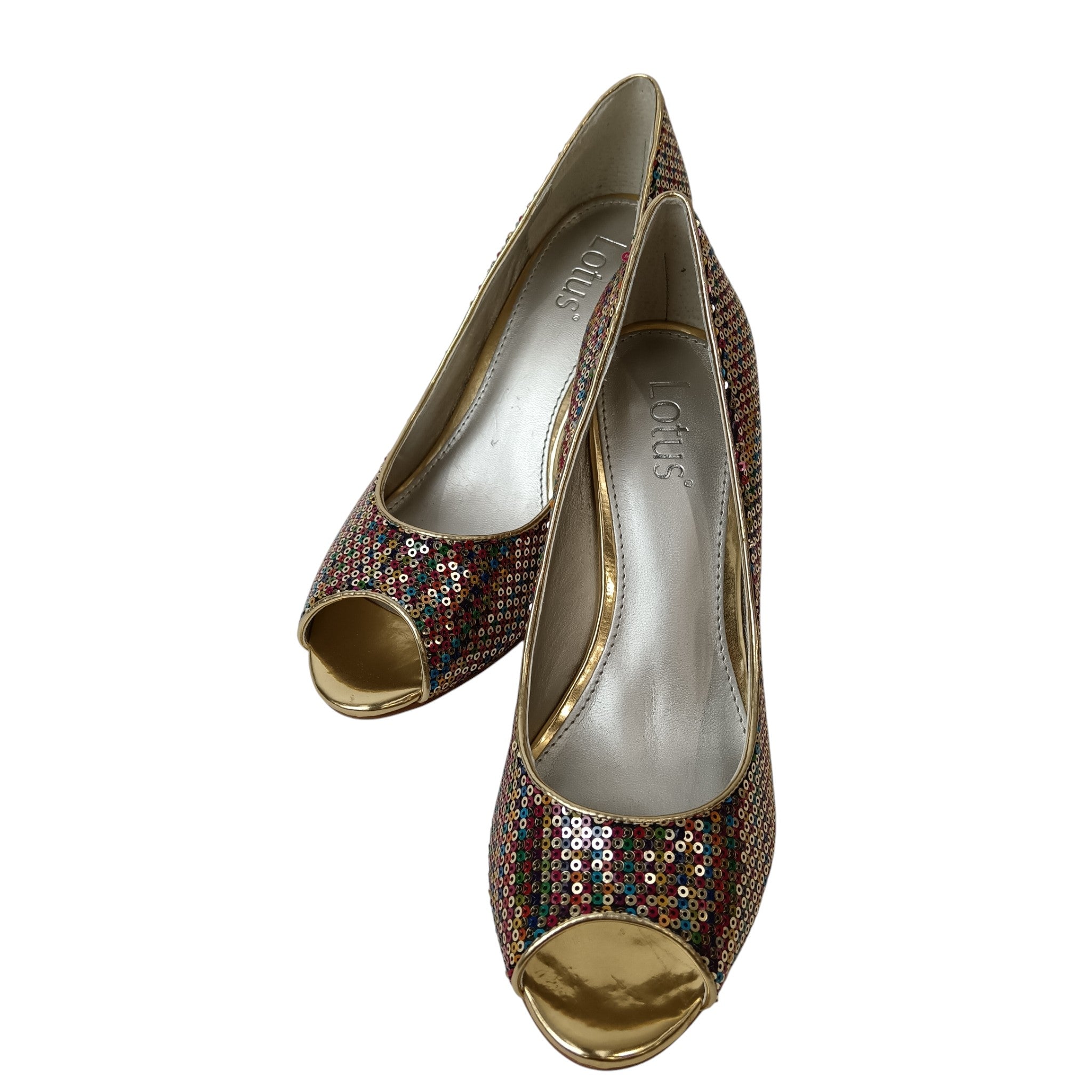 Front image for Lotus Multicoloured Sequins Heeled Shoes UK 6 -Tags On- Womenswear | Pre-loved