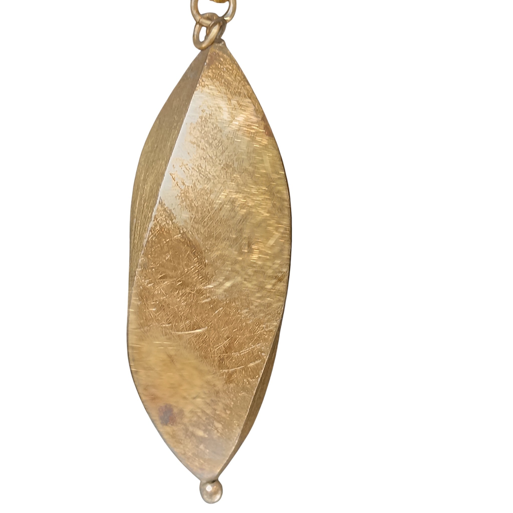 Pendant close up image for Sterling Silver Gold Plated Earrings and Necklace Set - Boxed - Womenswear | Preloved