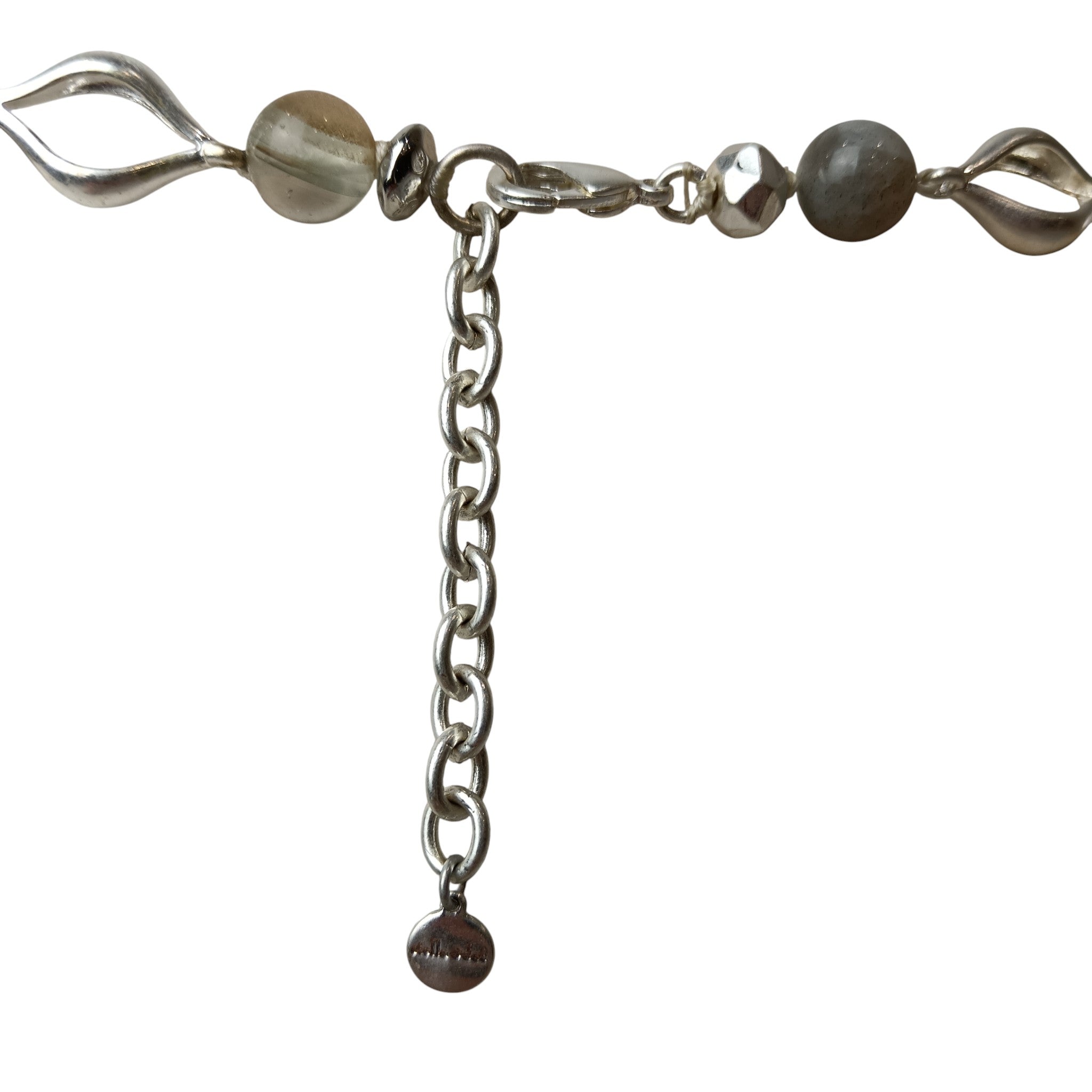 Close up image for  Stella & Dot Multi Beaded Silver Metal Necklace Boxed- Not Worn - Womenswear | Preloved