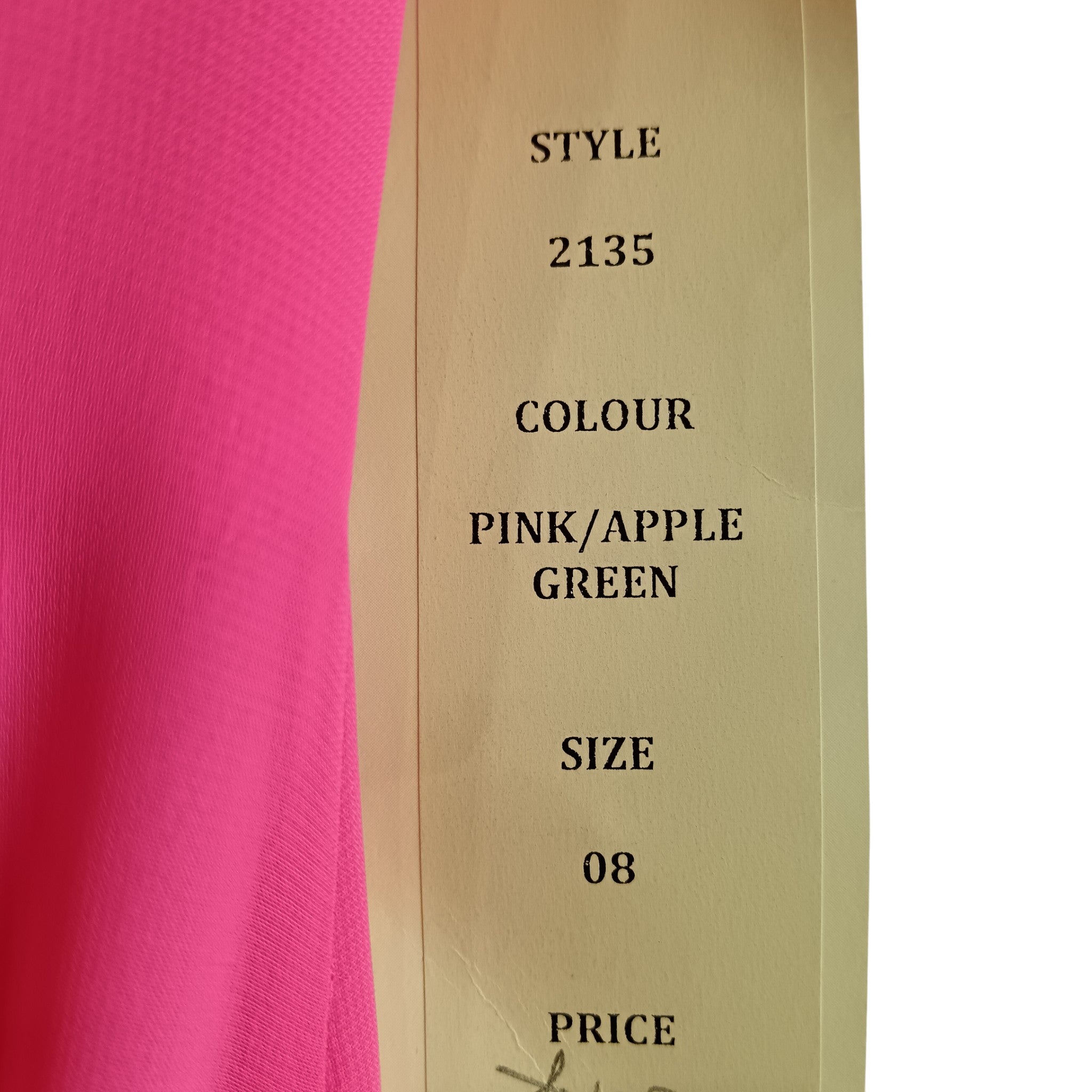 Label image for Amanda Wyatt Vivid Pink Green Satin Trim Full Length Women's Dress UK 8 - Tags On - Womenswear | Pre-loved