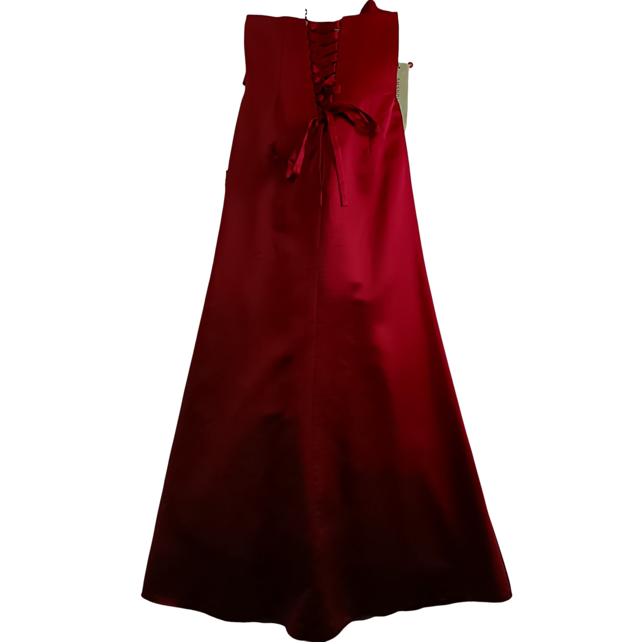 Back image for Drama Queen by Amanda Wyatt Red Satin Full Length Evening Dress UK 14- Tags On - Womenswear | Pre-loved