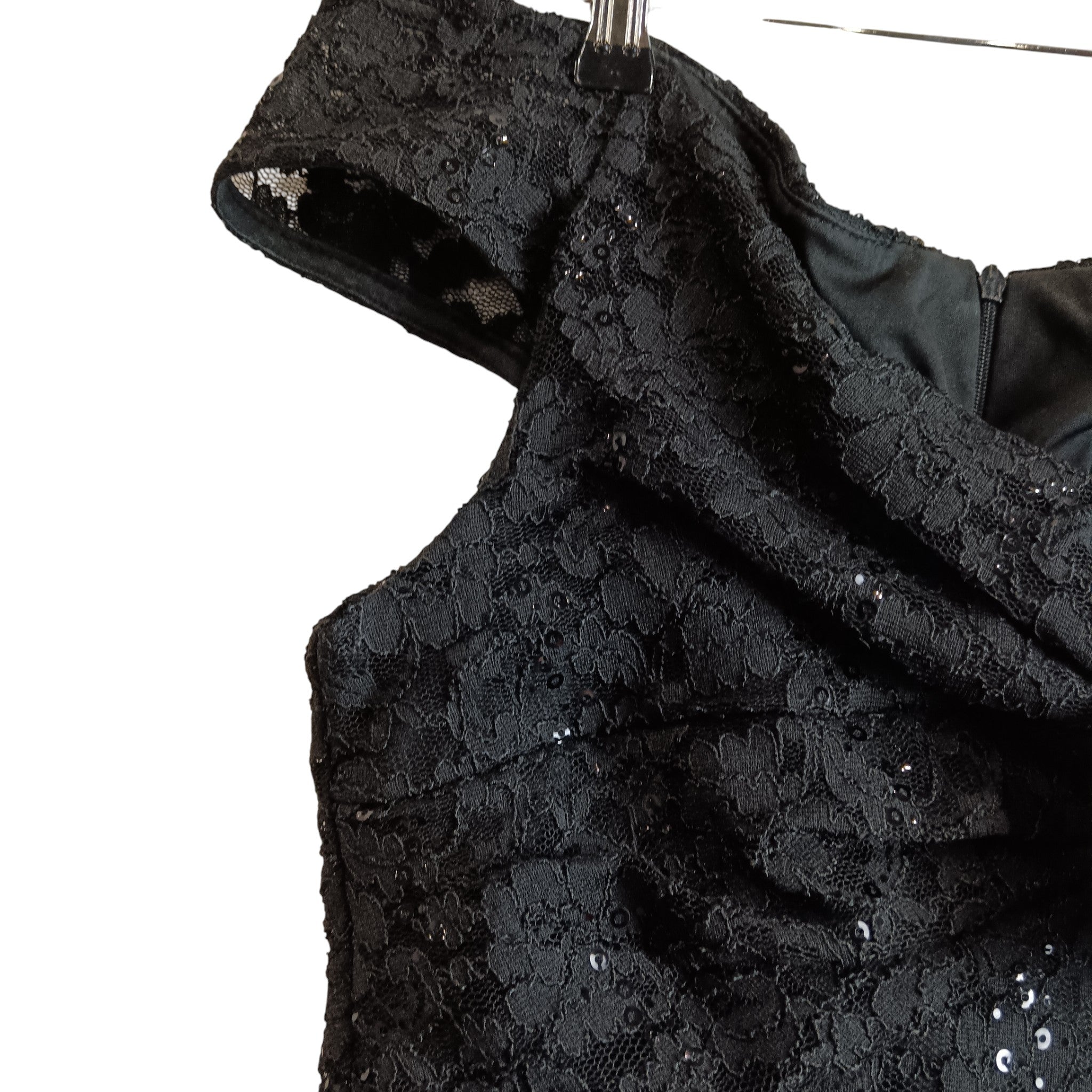 Close up image for Sistaglam Full Length  Black Lace Women's Dress UK 16 -Tags On - Womenswear | Pre-loved