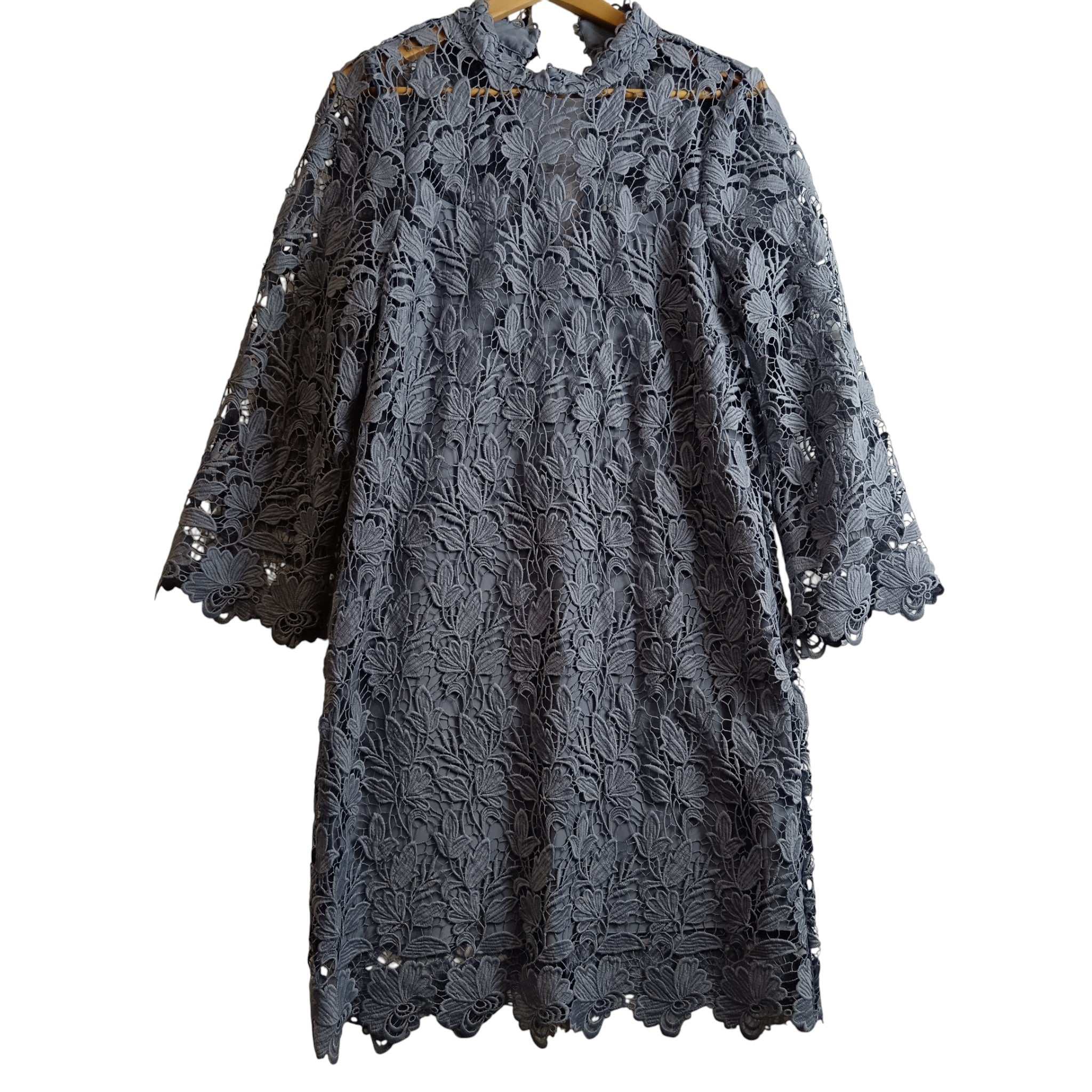 Front image for Phase Eight Blue Lace Women's Dress Mother of Bride UK 12- Womenswear | Pre-loved