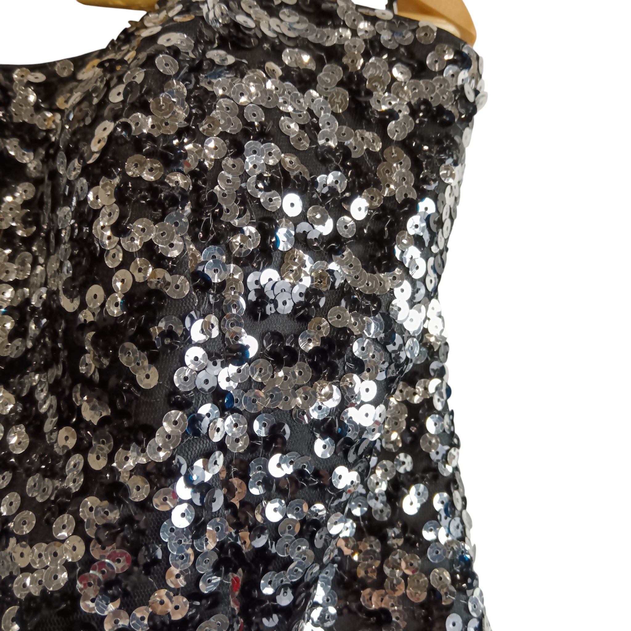 Close up image for Studio 17 Hi-Low Tulle Glitter Black Sequined Top Dress UK 12- Tags On - Womenswear | Pre-loved