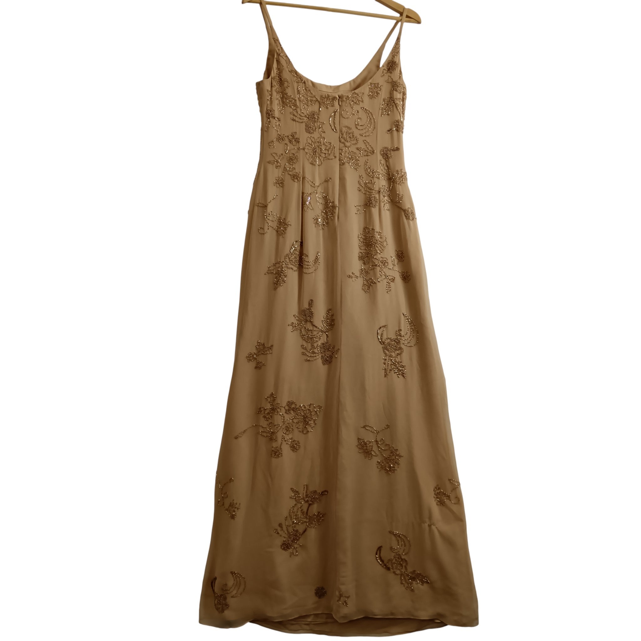 Back image for John Charles Embroidered Gold Beige Long Dress UK 12 -Tags On - Womenswear | Pre-loved