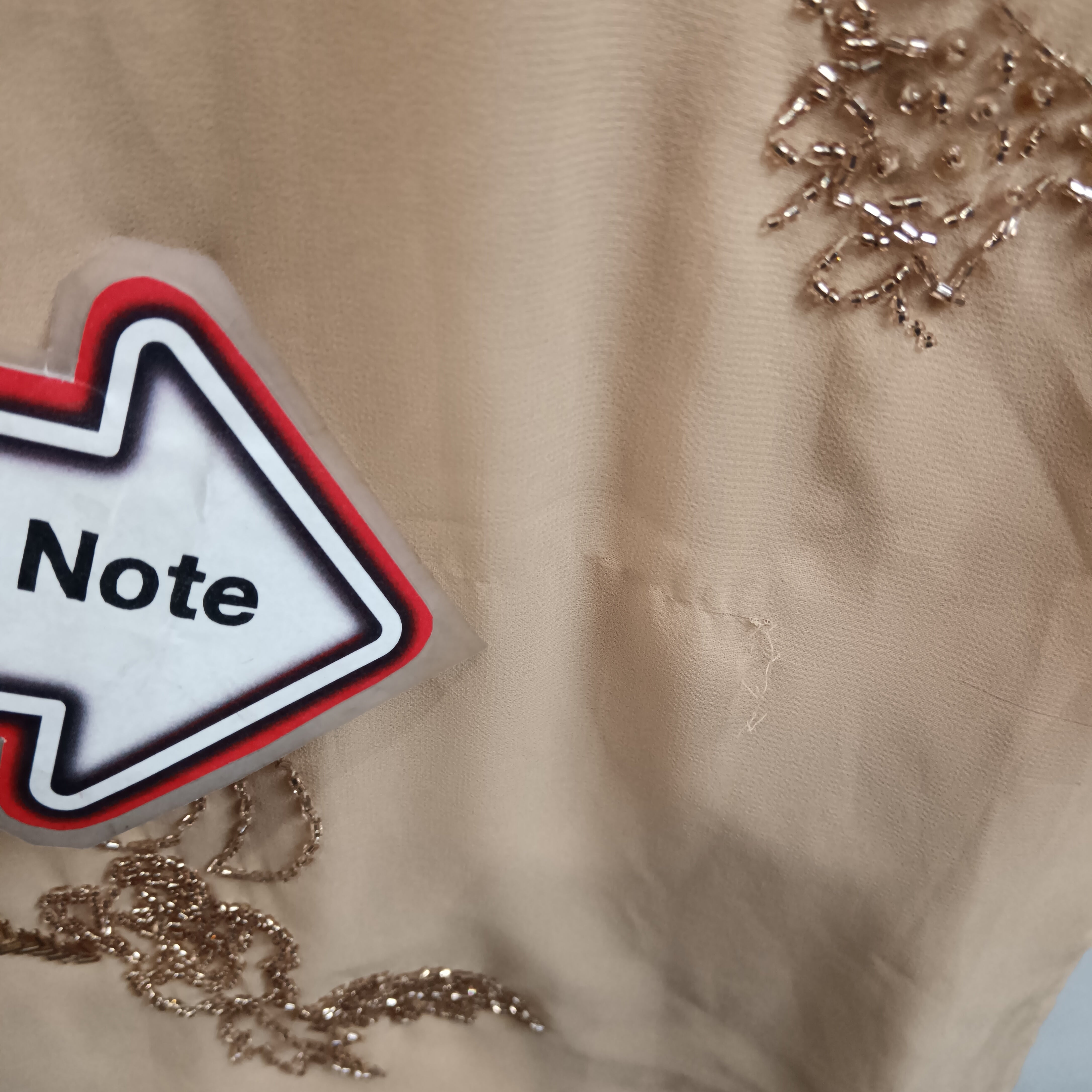 Condition image for John Charles Embroidered Gold Beige Long Dress UK 12 -Tags On -Womenswear | Pre-loved