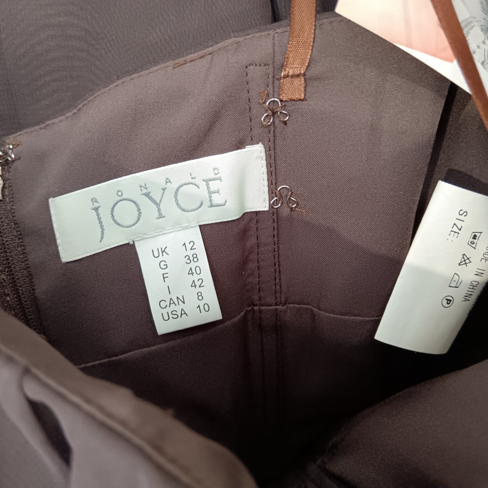 Brand label image for Ronald Joyce Full Length Evening Dress With Train Dark Brown UK 12 Womenswear | Pre-loved&nbsp;