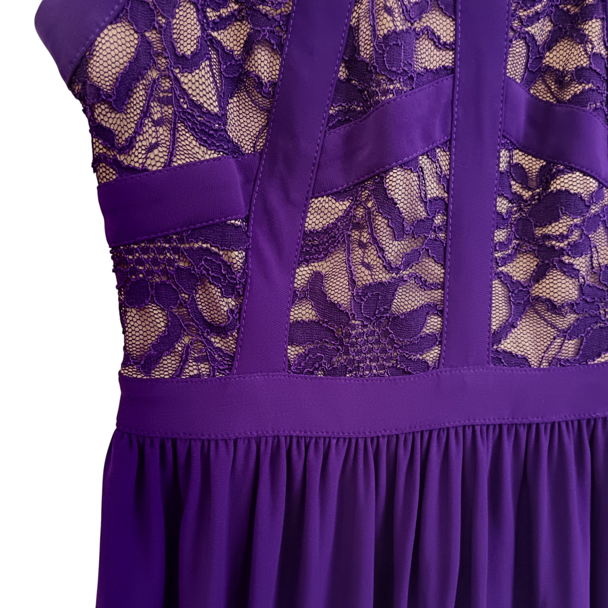 Close up image for Morgan & Co. Purple Bridesmaid Special Occasion Long Dress UK S- Womenswear | Pre-loved