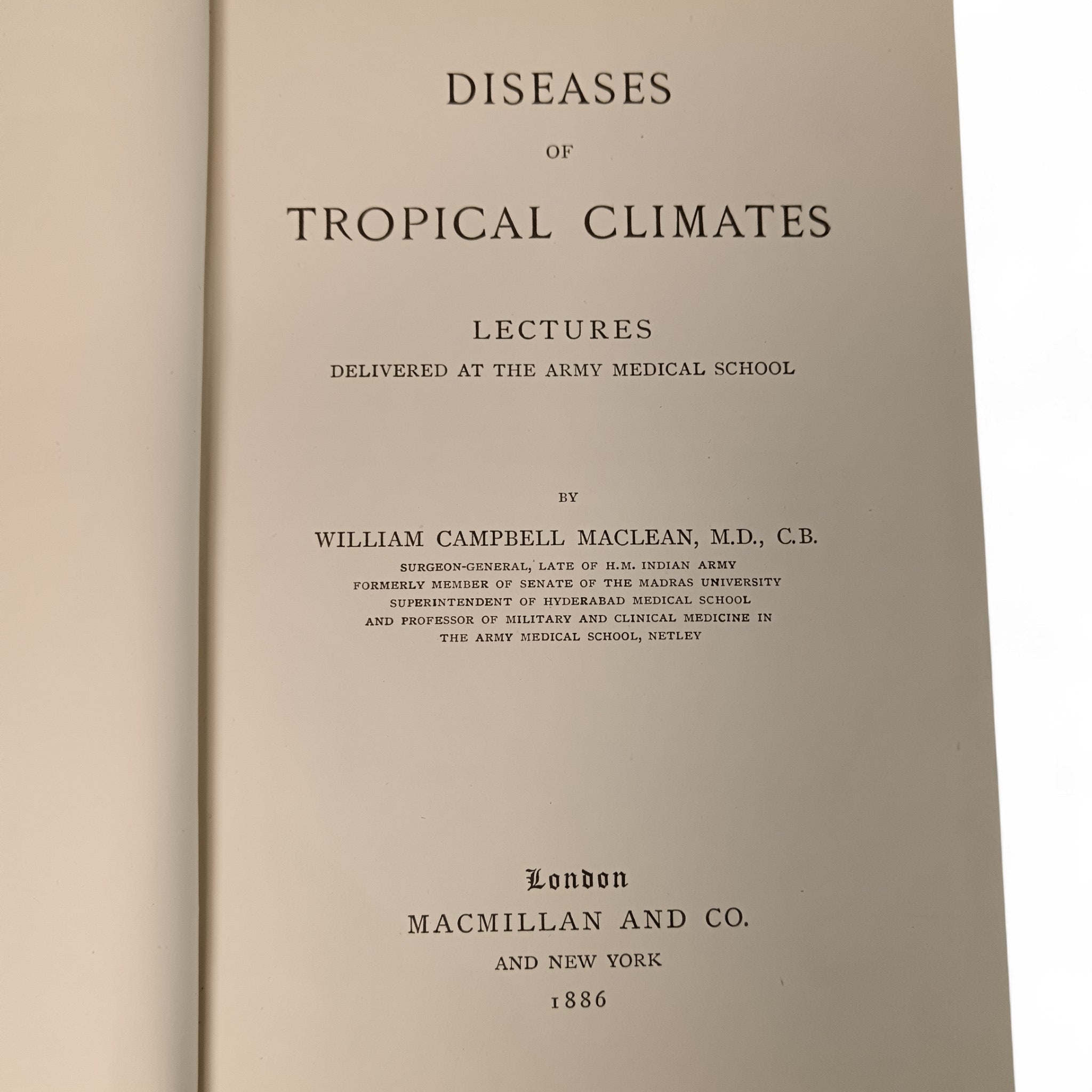 Diseases of Tropical Climates by William C Maclean 1886 | Preloved