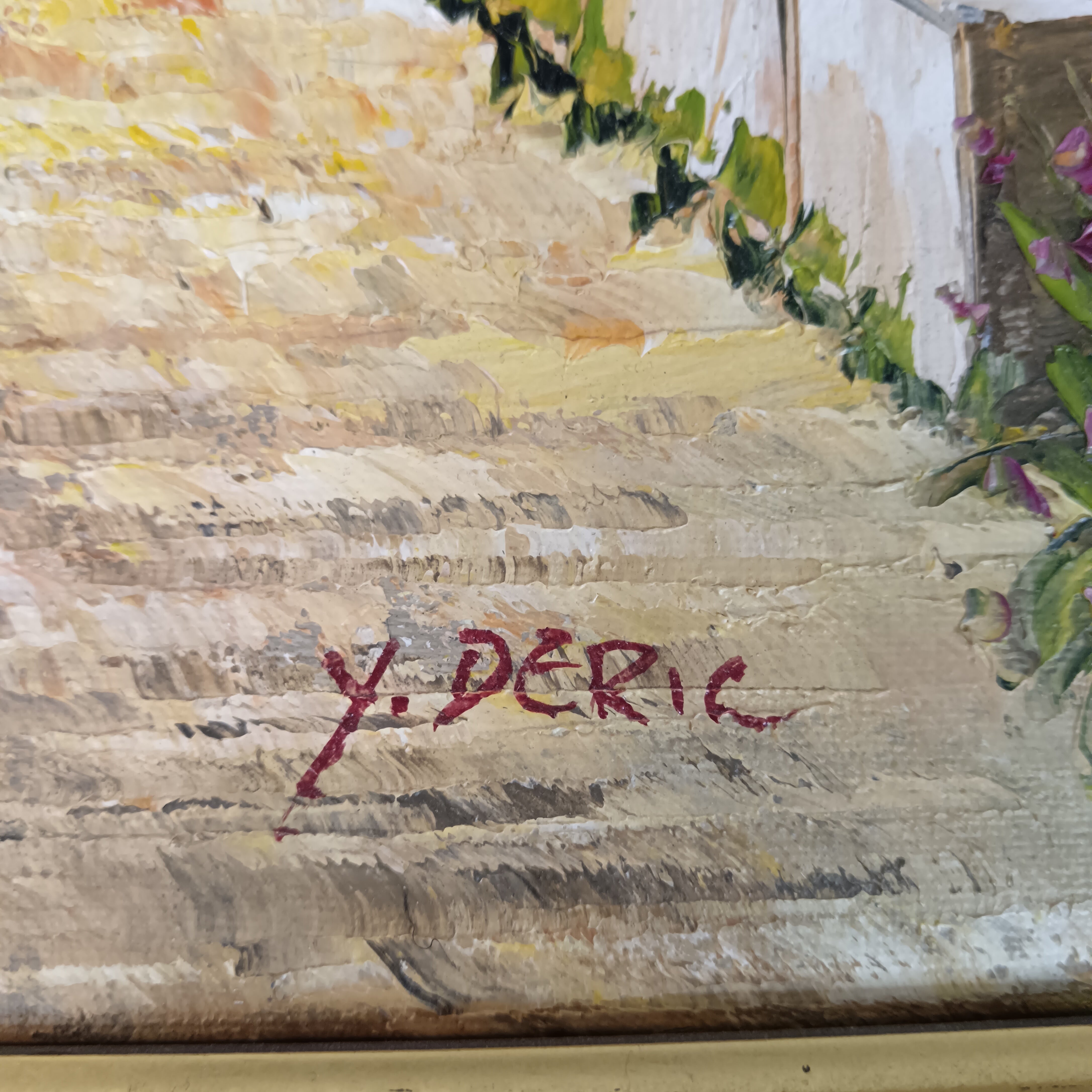 Y. Deric Original Oil Painting Art Framed Canvas 19x15" | Preloved