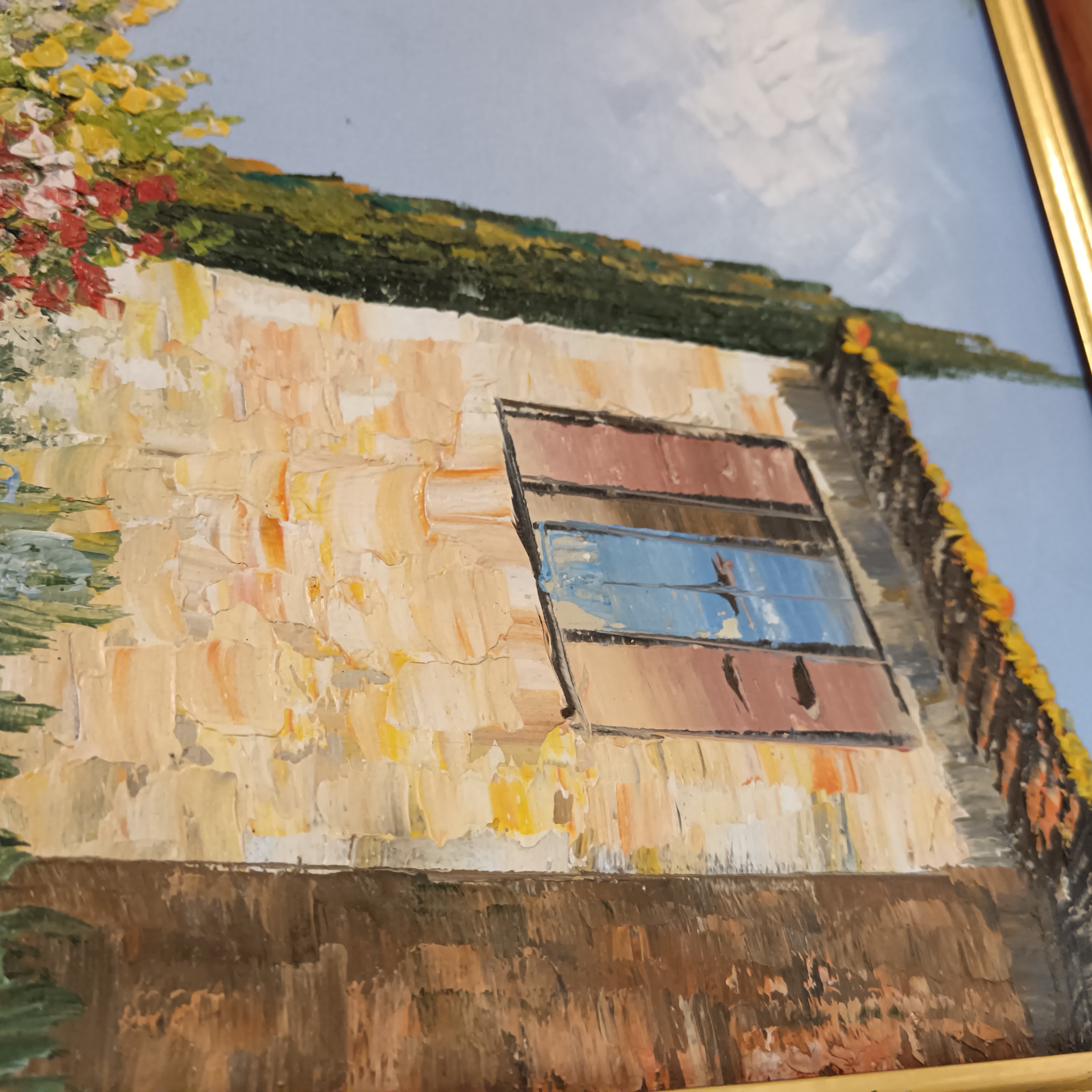 Y. Deric Original Oil Painting Art Framed Canvas 19x15" | Preloved