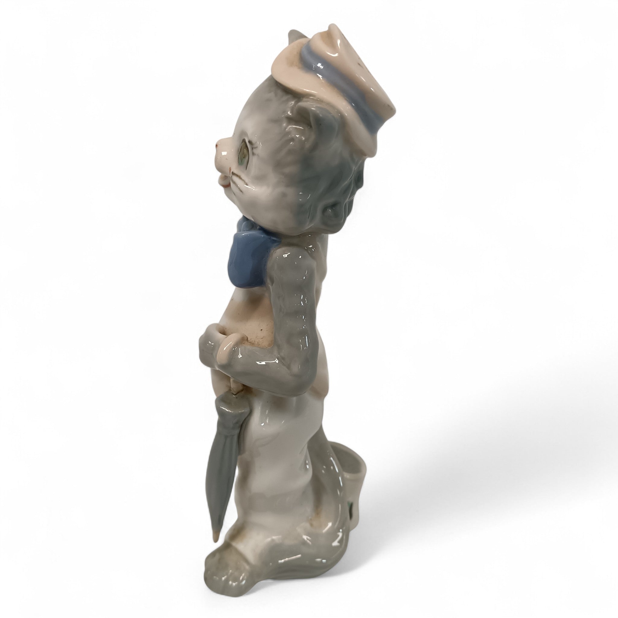 Casades Porcelain Cat/Tomcat Figurine 17cm Made in Spain | Preloved