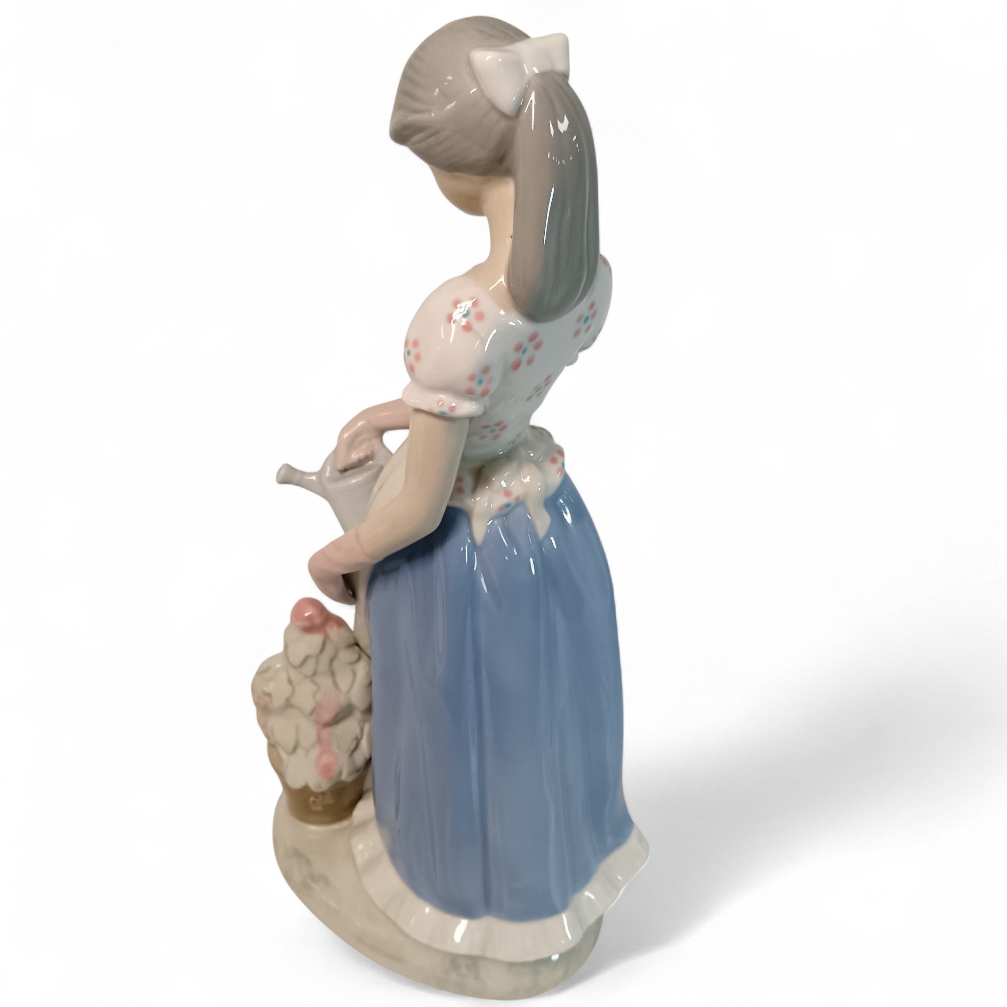 Rex Valencia Spain Porcelain Girl Watering Flowers 33cm | Preloved