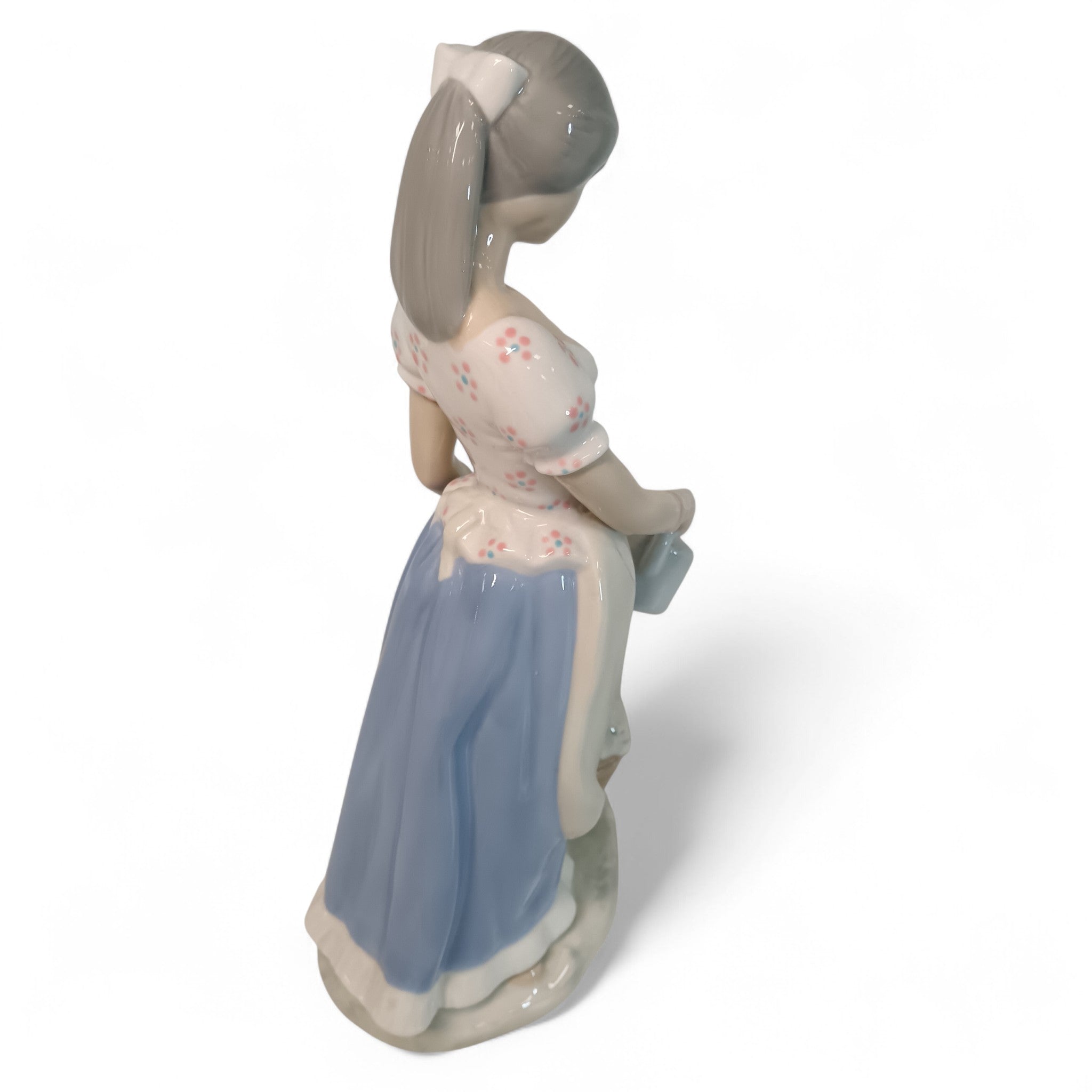 Rex Valencia Spain Porcelain Girl Watering Flowers 33cm | Preloved