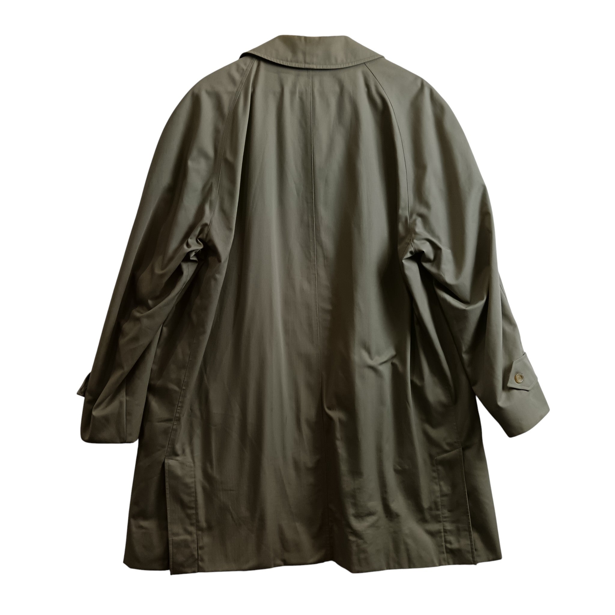 Back image for Vintage Burberrys  London Khaki Green  Men's Mac Coat  UK X-Large Menswear | Pre-loved
