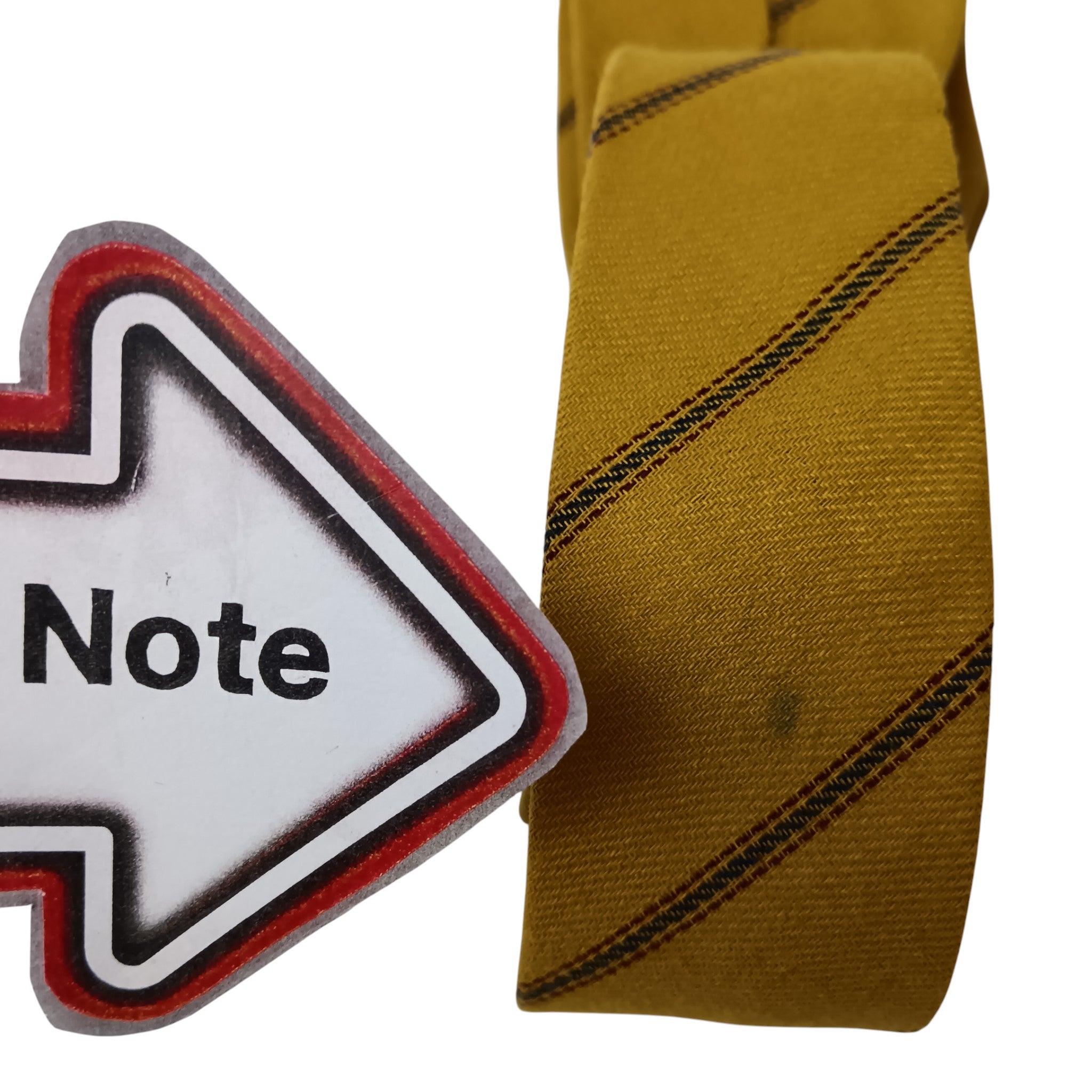 Condition image for Frederick Thomas London Yellow Mustard Strappy Pattern Tie - Menswear | Pre-loved