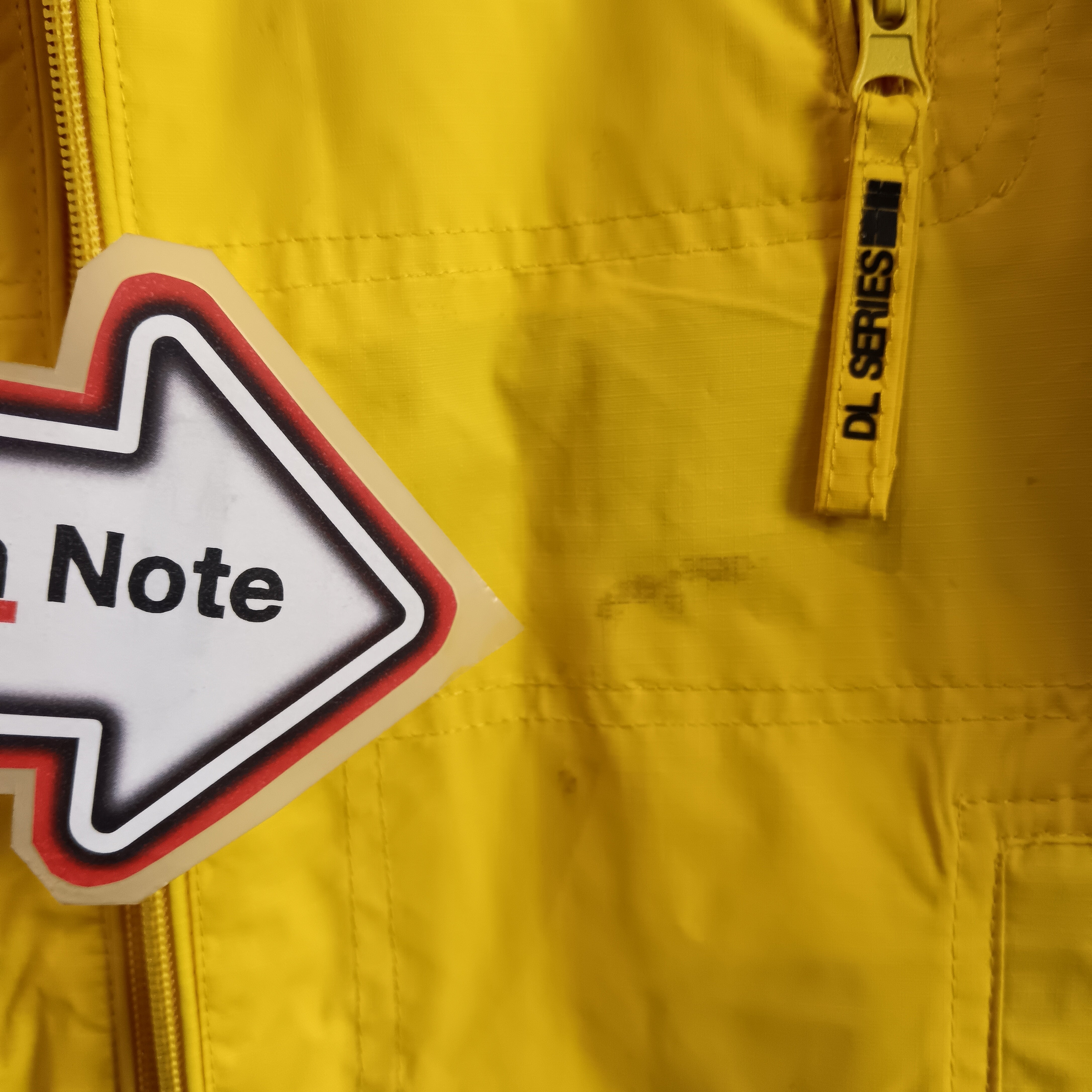 Condition image for D L Series Bright Yellow Bomber Jacket For Men UK Medium-  Menswear | Pre-loved