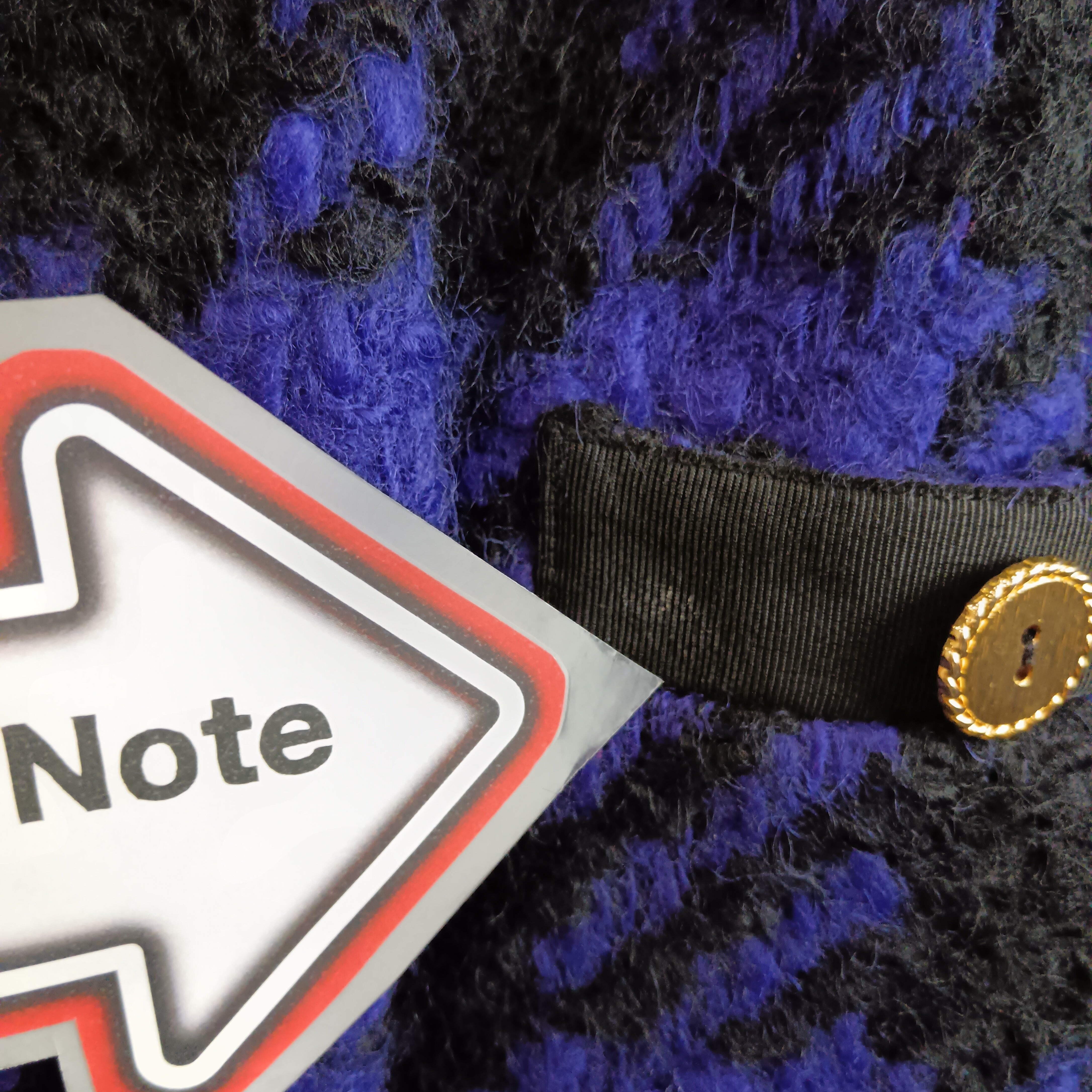 Condition image for Hardy Amies Vintage Black and Purple Short Tweed Women's Jacket UK Large-  Womenswear | Pre-loved