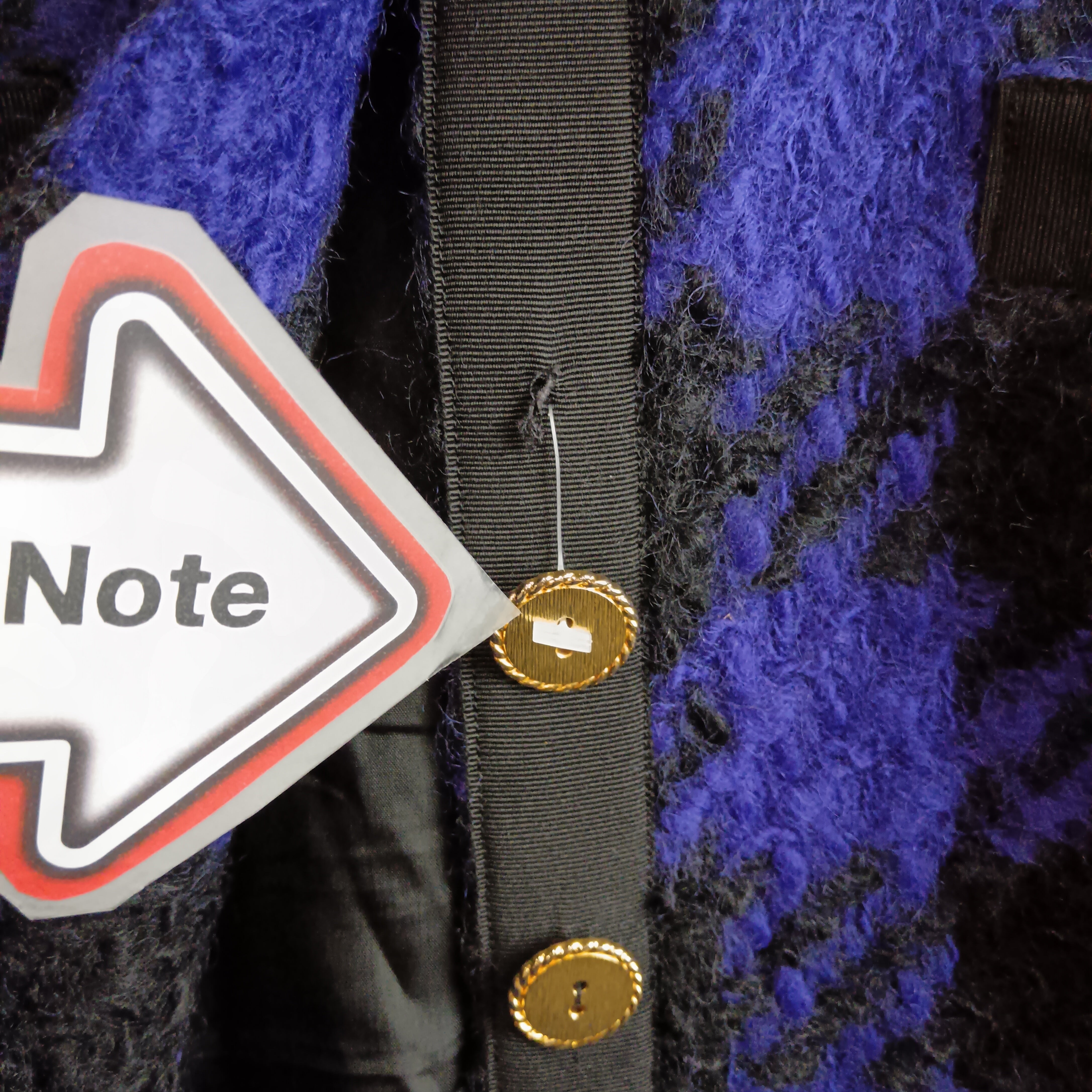 Condition image for Hardy Amies Vintage Black and Purple Short Tweed Women's Jacket UK Large-  Womenswear | Pre-loved