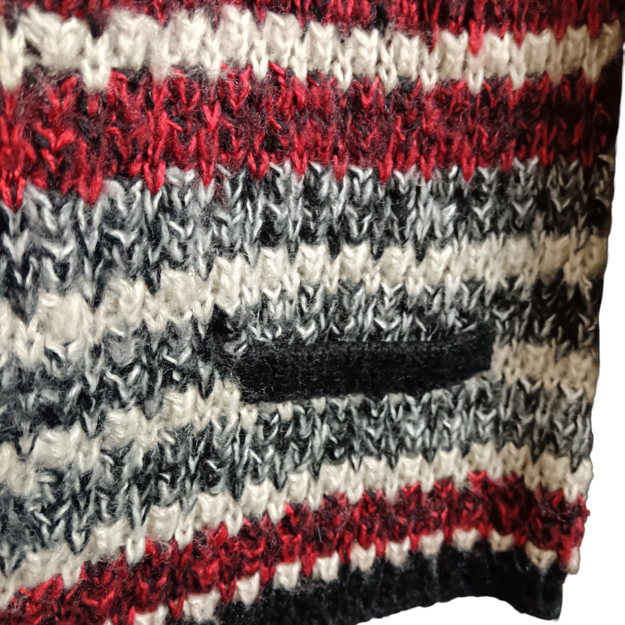 Close up and condition image for Arista Collection Striped Zip Up Women's Knitted Jumper UK 10 -12 Womenswear | Pre-loved