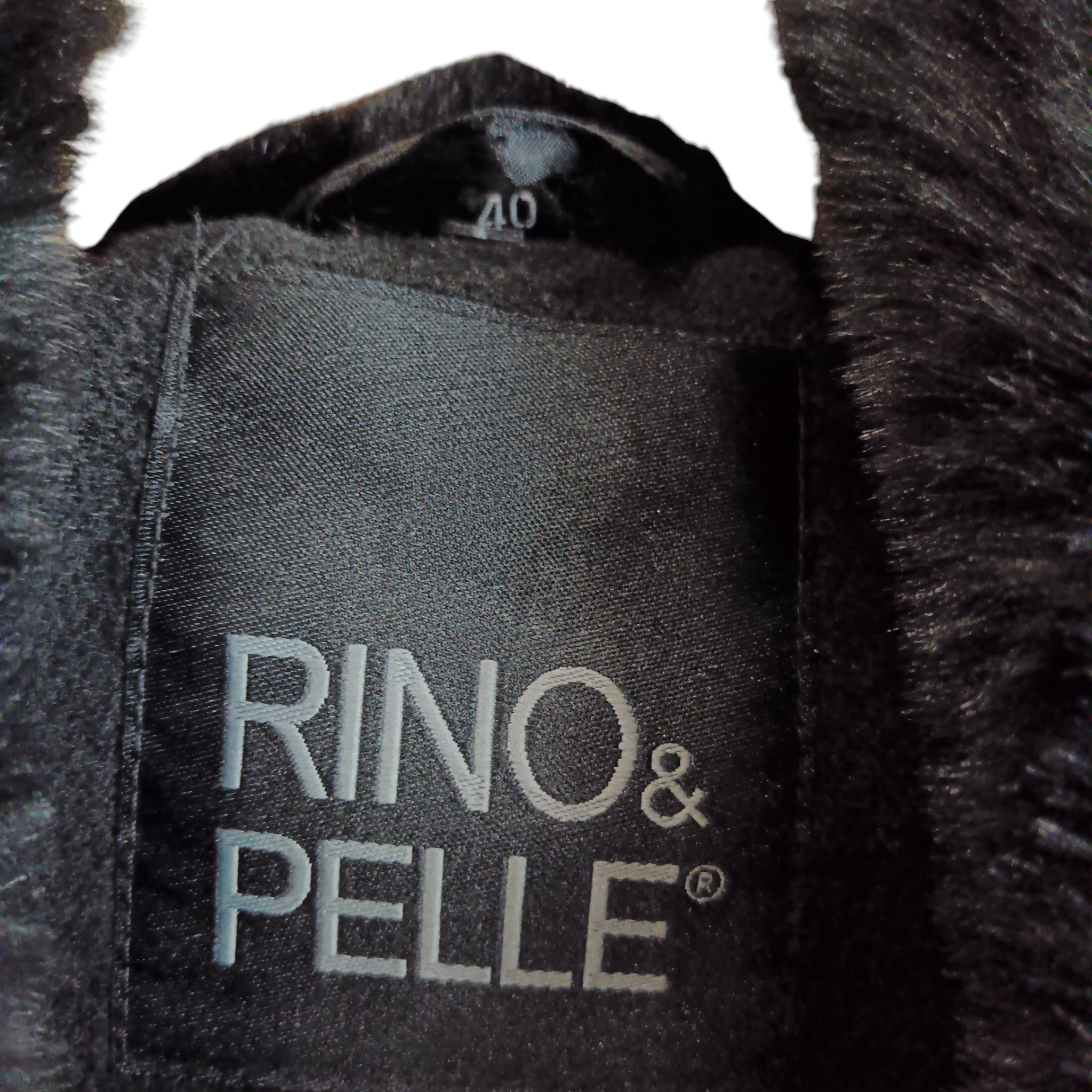 Label image for Rino & Pelle Black Women's Coat With Faux Fur Trim And Decorative Buckle Size 40 -Womenswear | Pre-loved