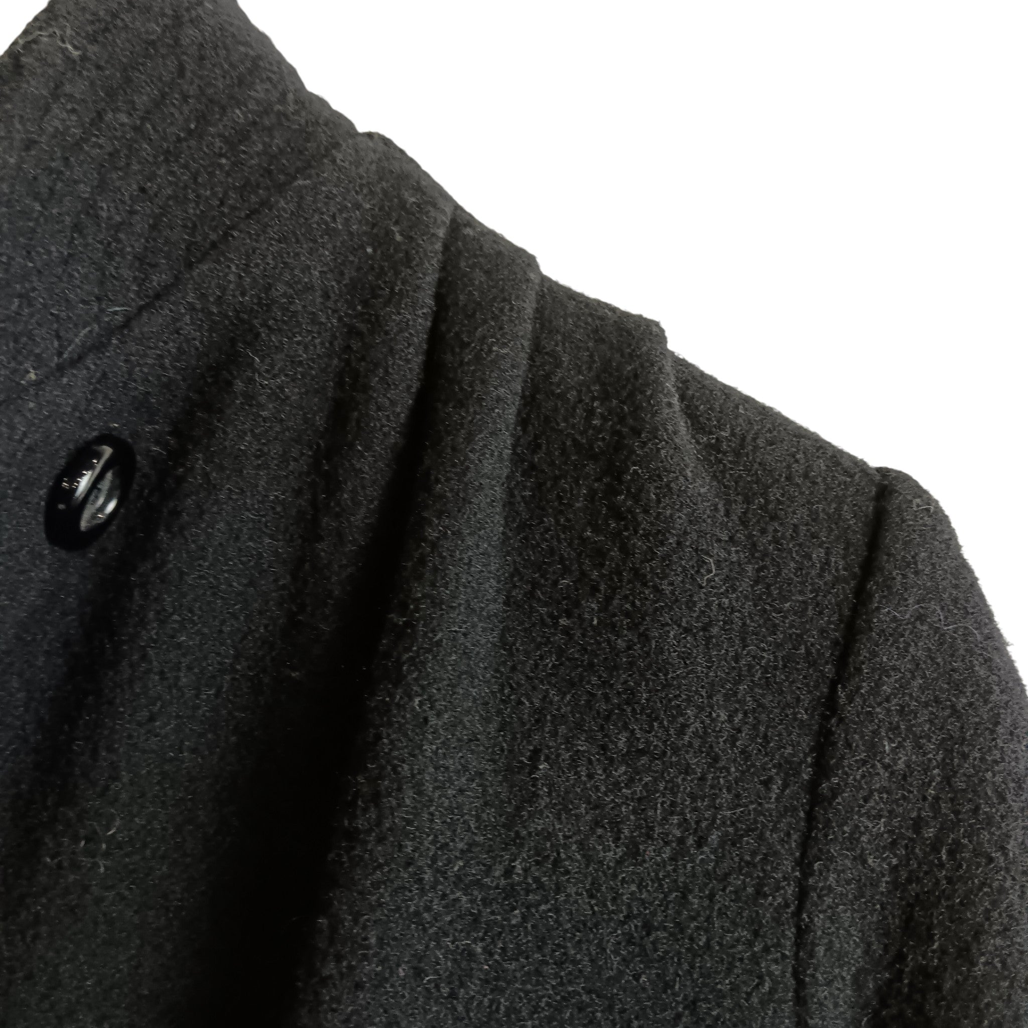 Close up image for Unbranded Pure Wool Ladies Mid Length Black Coat UK Medium- Womenswear | Pre-loved