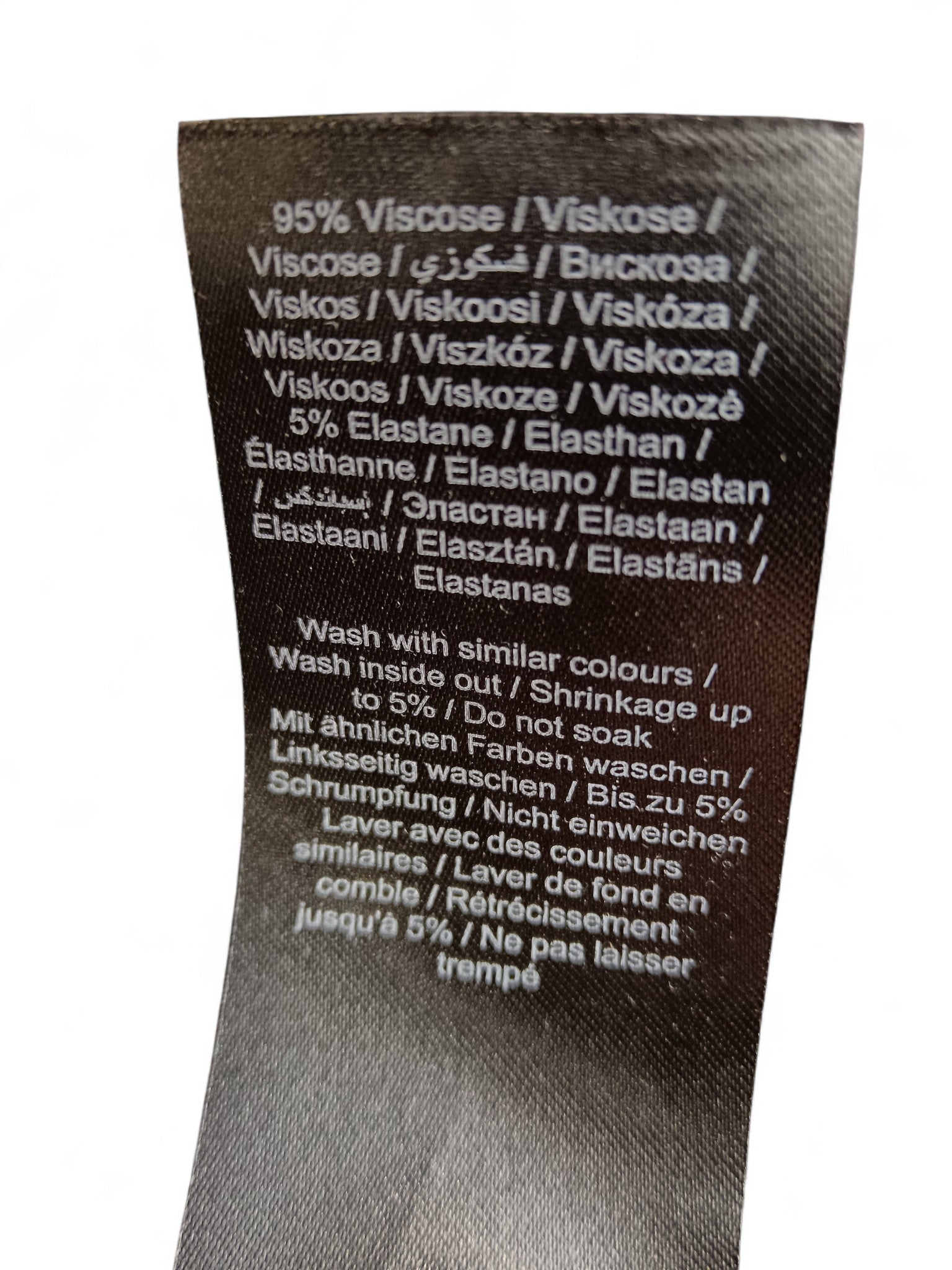 Wash label image for Fransa "Frederica" Multicoloured Jersey Ladies Top UK Medium -Tags On - Womenswear | Pre-loved