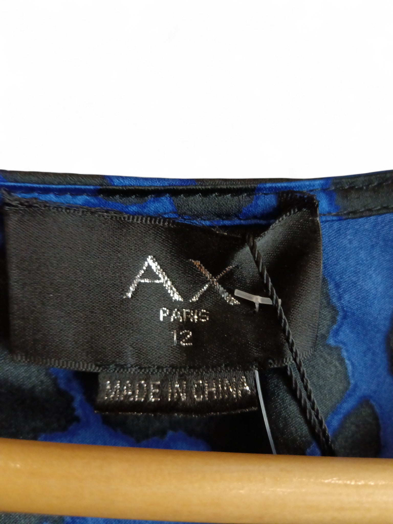 Brand label image for AX Paris Cobalt Blue Animal Print Satin Jumpsuit UK 12 - Tags On - Womenswear | Pre-loved