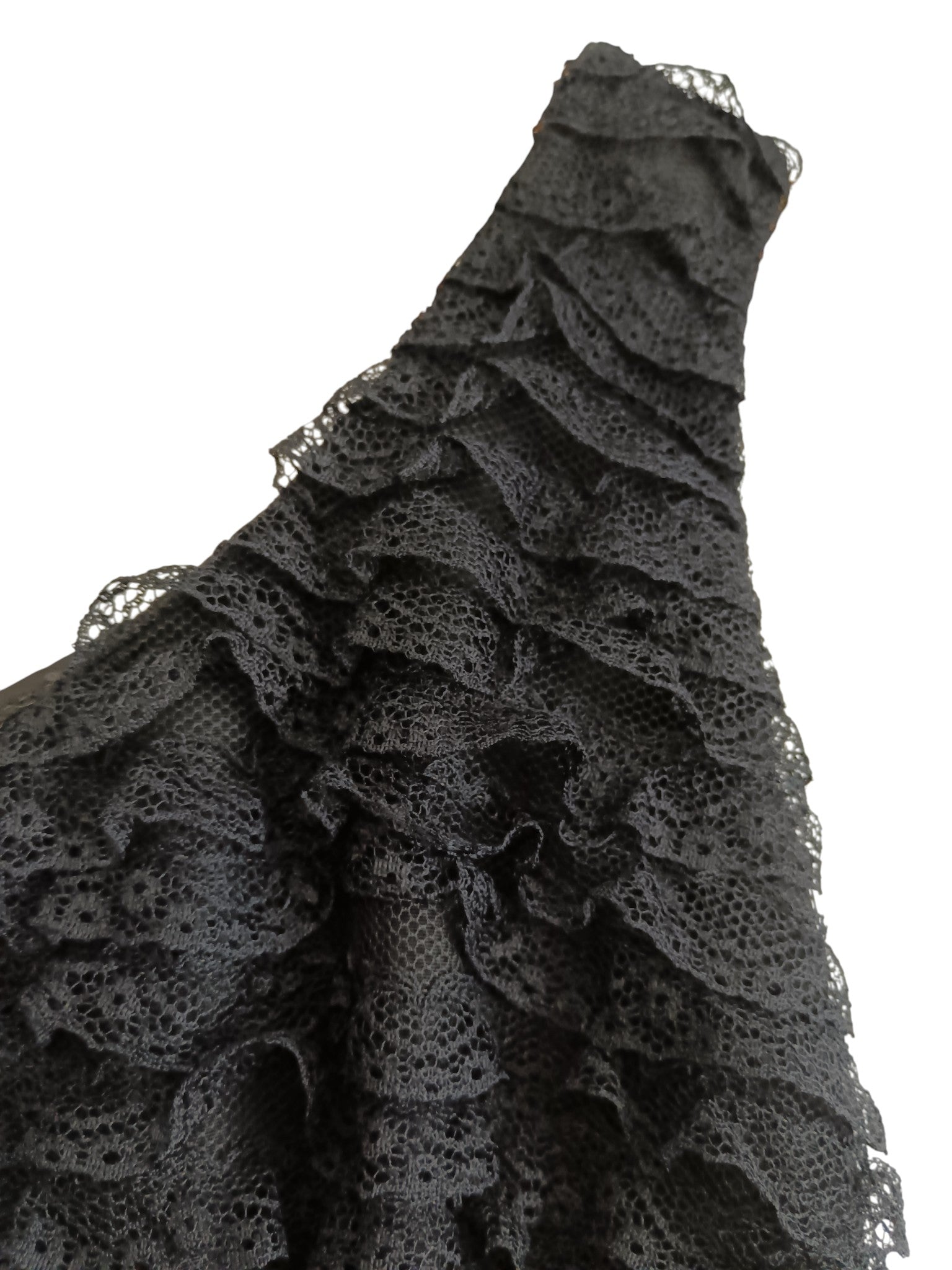 Close up image for Madison Avenue Black Lace Midi Dress Sleeveless UK Medium - Womenswear | Preloved