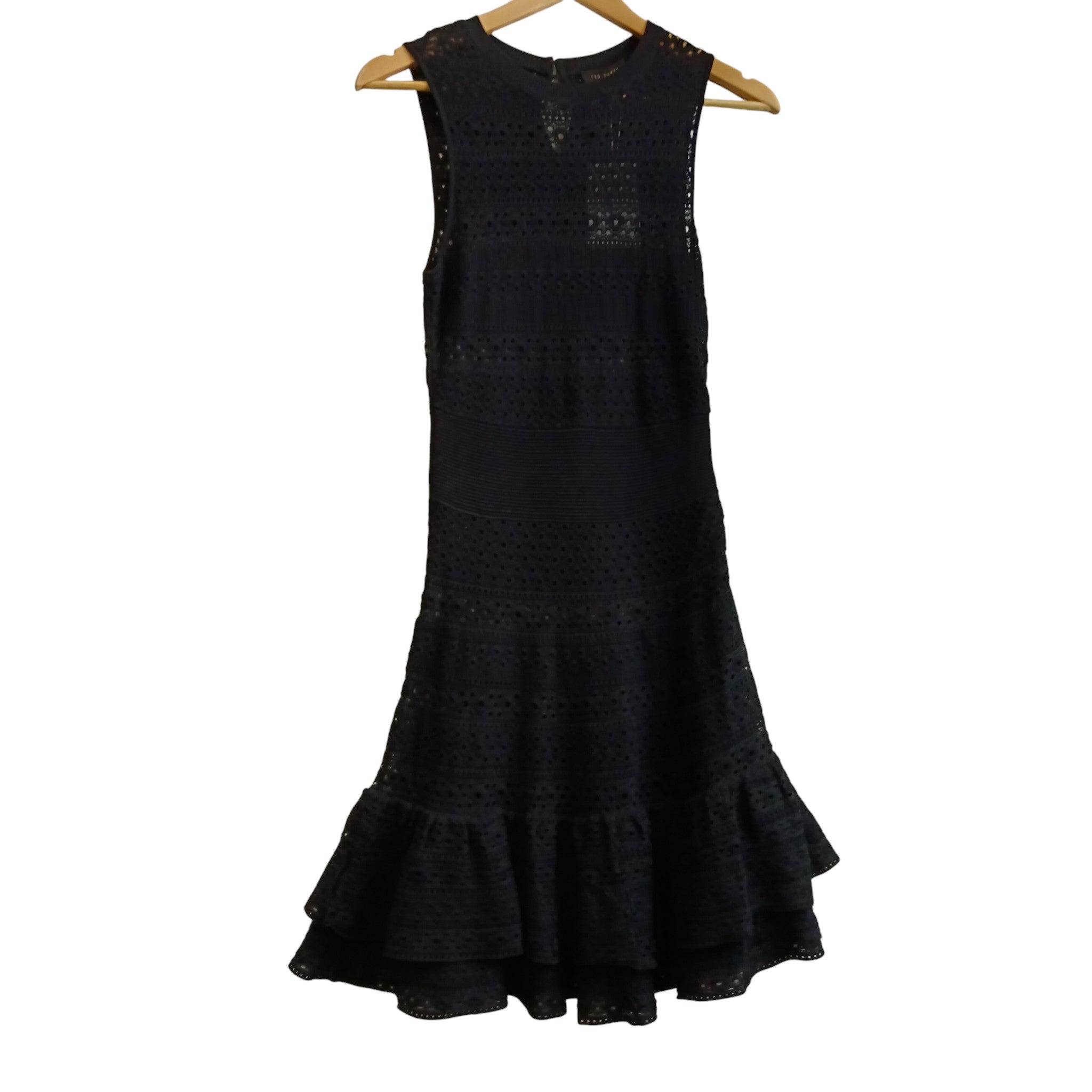 Front image for Ted Baker Lace Stich Black Dress Size 1 UK 8 -Tags On -  Womenswear | Pre-loved